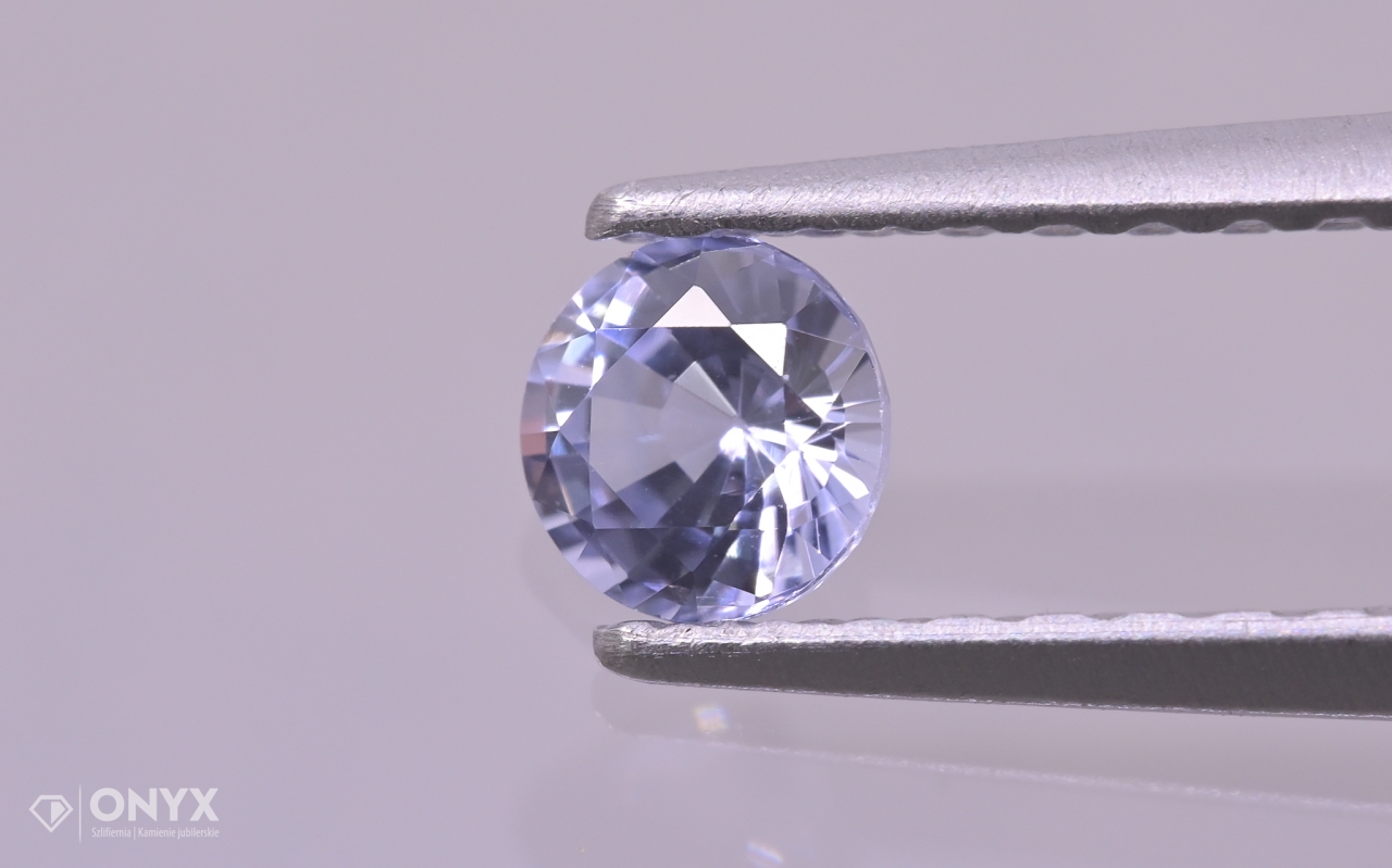 Fazetovaný safír kulatý fi 3,5 mm