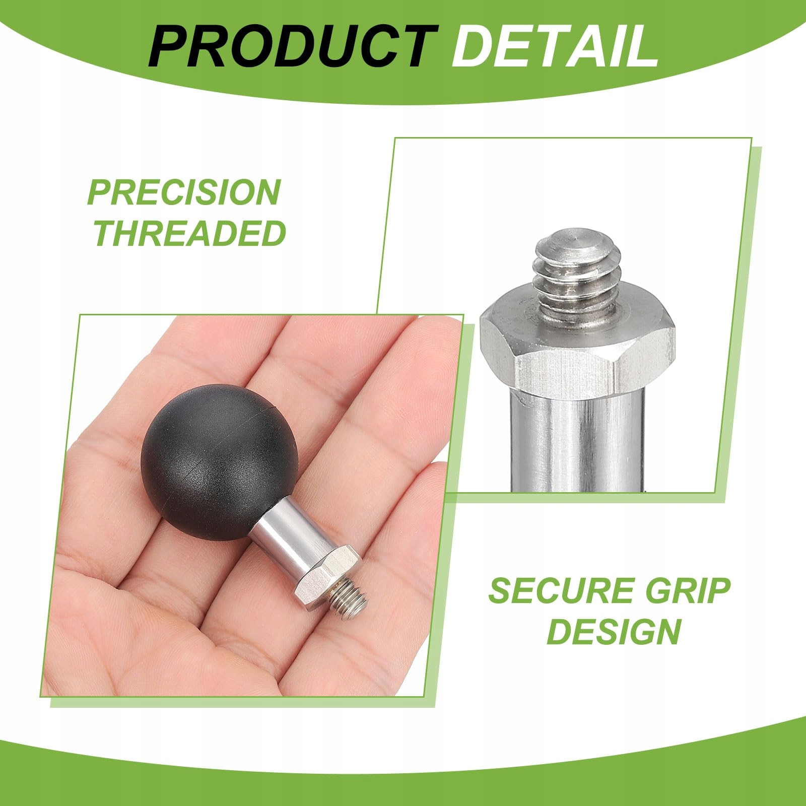 Adapter RAM Mount 25mm Do Kamery Sportowej Stalowy Uchwyt Srebrny PATIKIL — miniatura 3