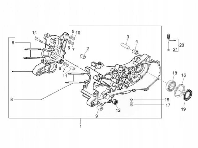 ŁOŻYSKO KOŁA PRZEKŁADNI TYŁ PIAGGIO VESPA APRILIA Producent Piaggio OE