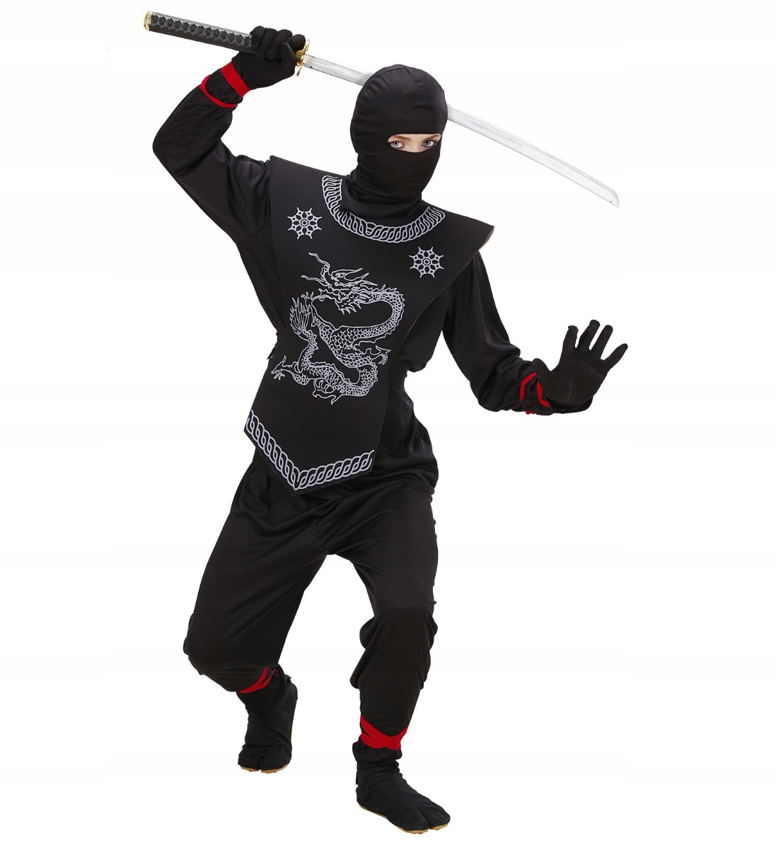 Strój Dziecięcy Samuraj Smoczy Przebranie Ninja Kostium Wojownik 140