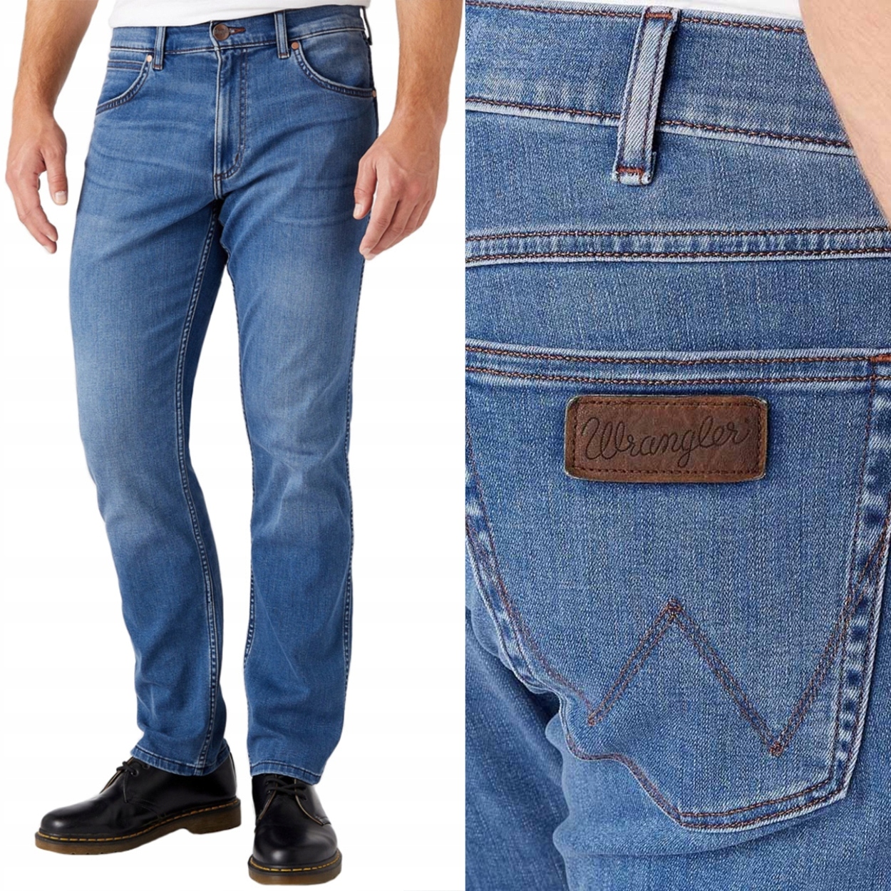 Wrangler Greensboro Epic Soft elastické jednoduché džínové kalhoty W42 L34