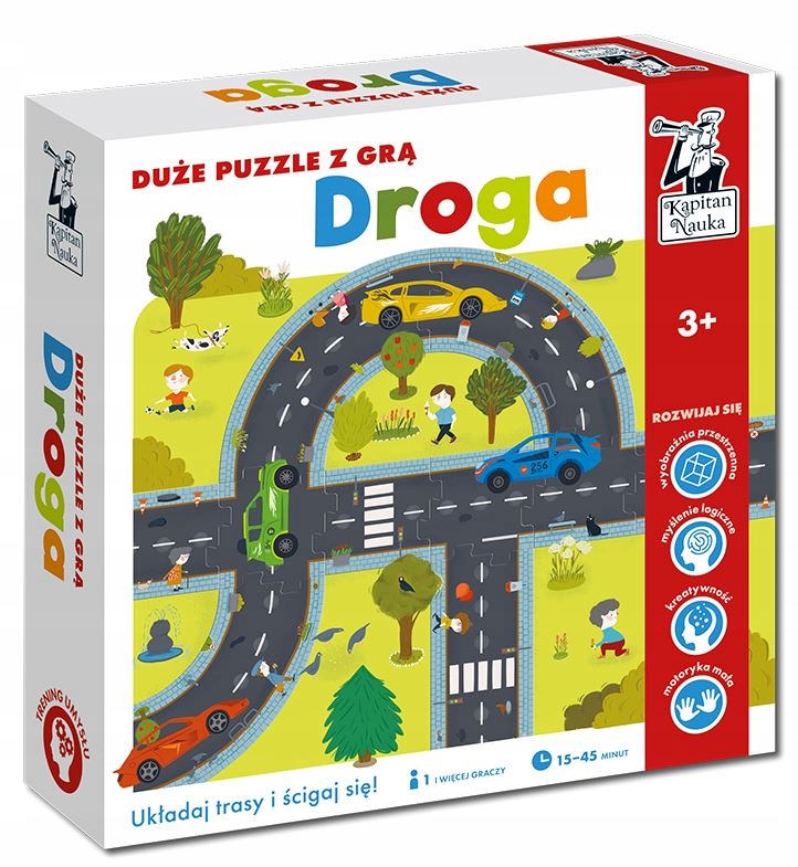

Kapitan Nauka. Duże puzzle z grą. Droga. 3+