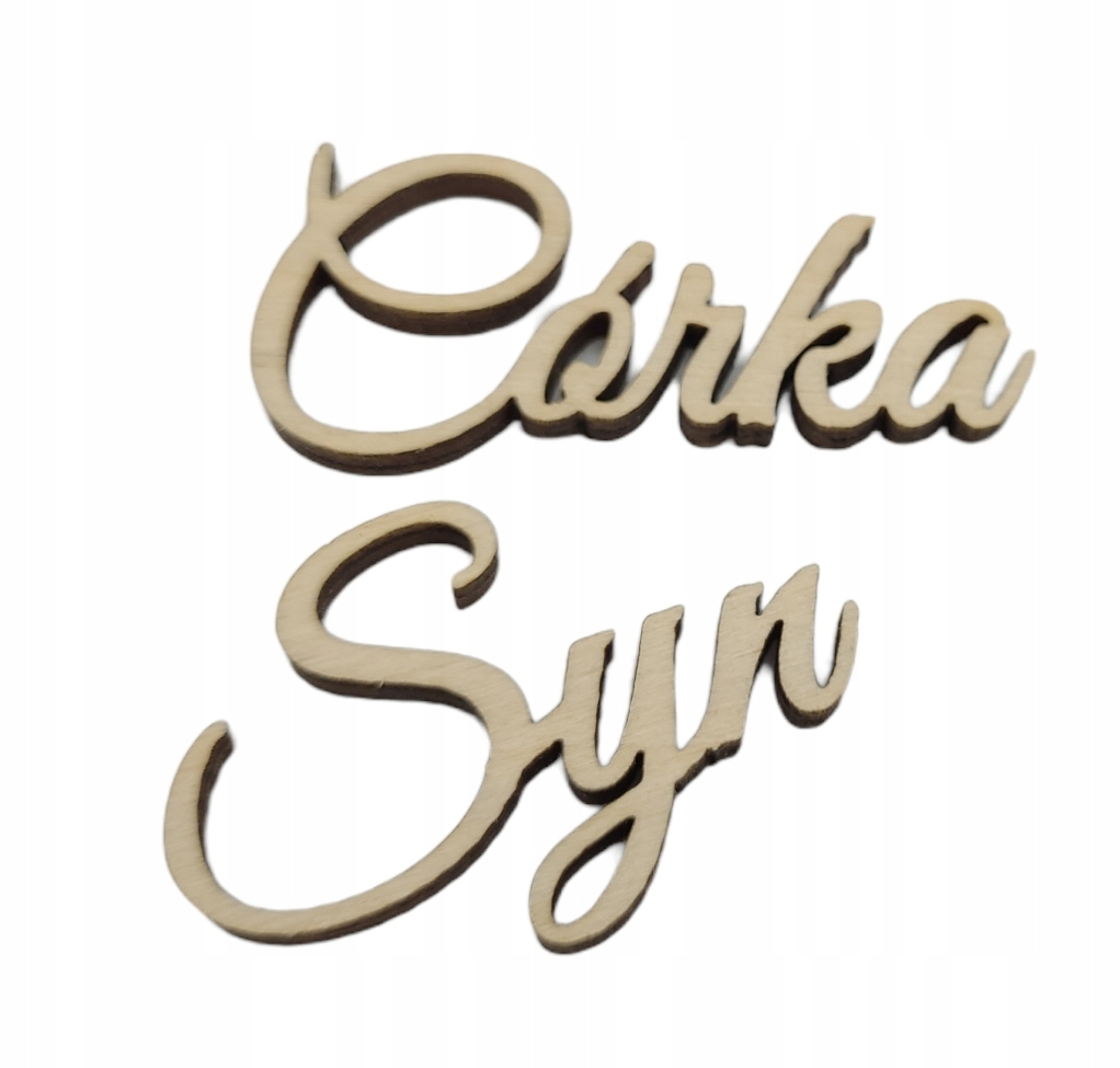 

Drewniane Napisy Córka i Syn na wieszaki