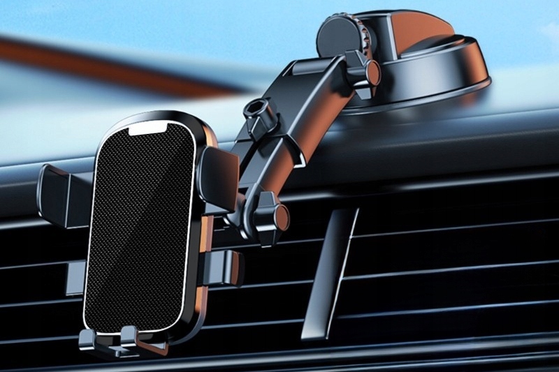 UCHWYT DO SAMOCHODU NA TELEFON SZYBĘ DESKĘ KOKPIT SAMOCHODOWY HOLDER+SMYCZ Stan opakowania oryginalne