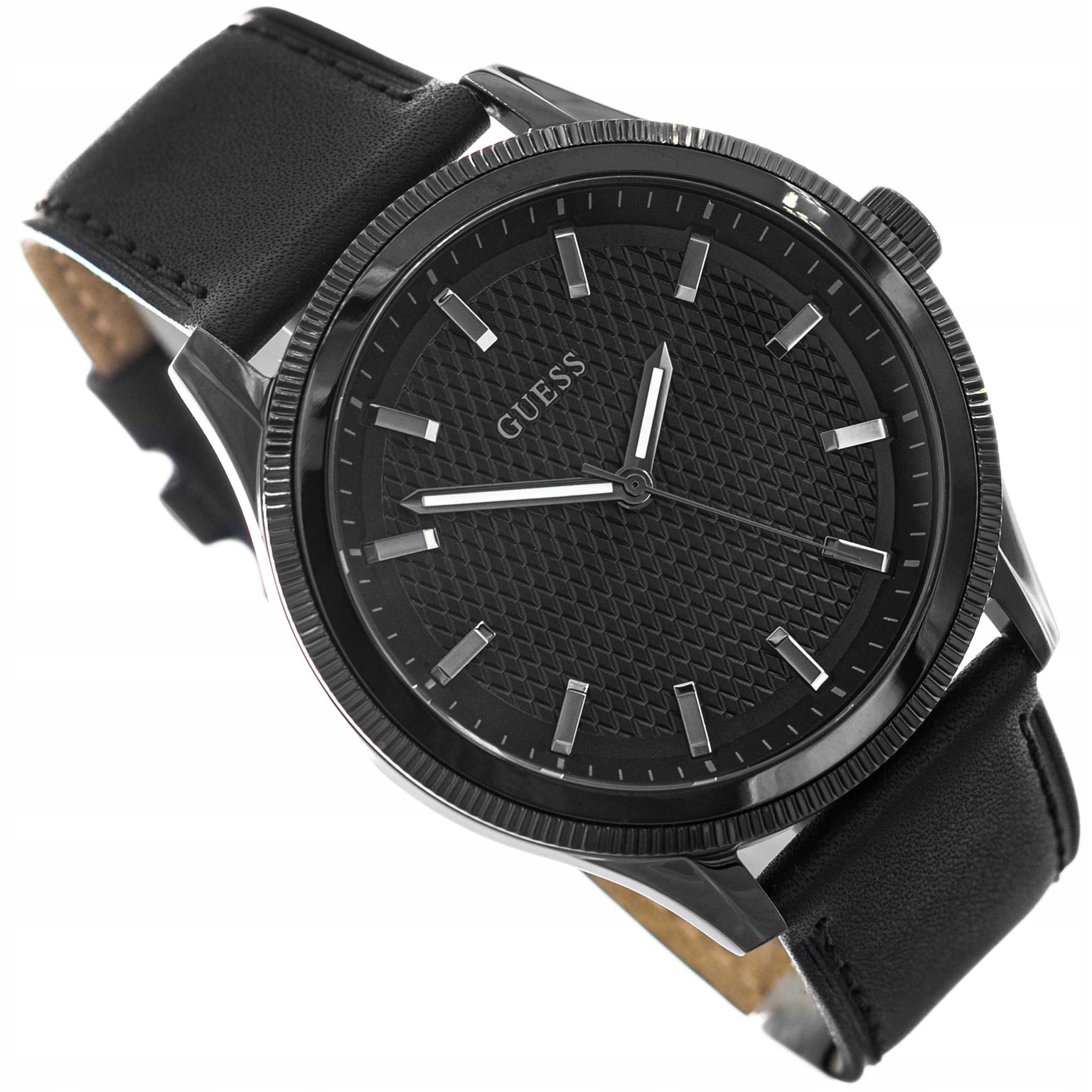 Pánské Hodinky Guess GW0846G3 Dex Černé S Klasickým Elegantním Řemínkem