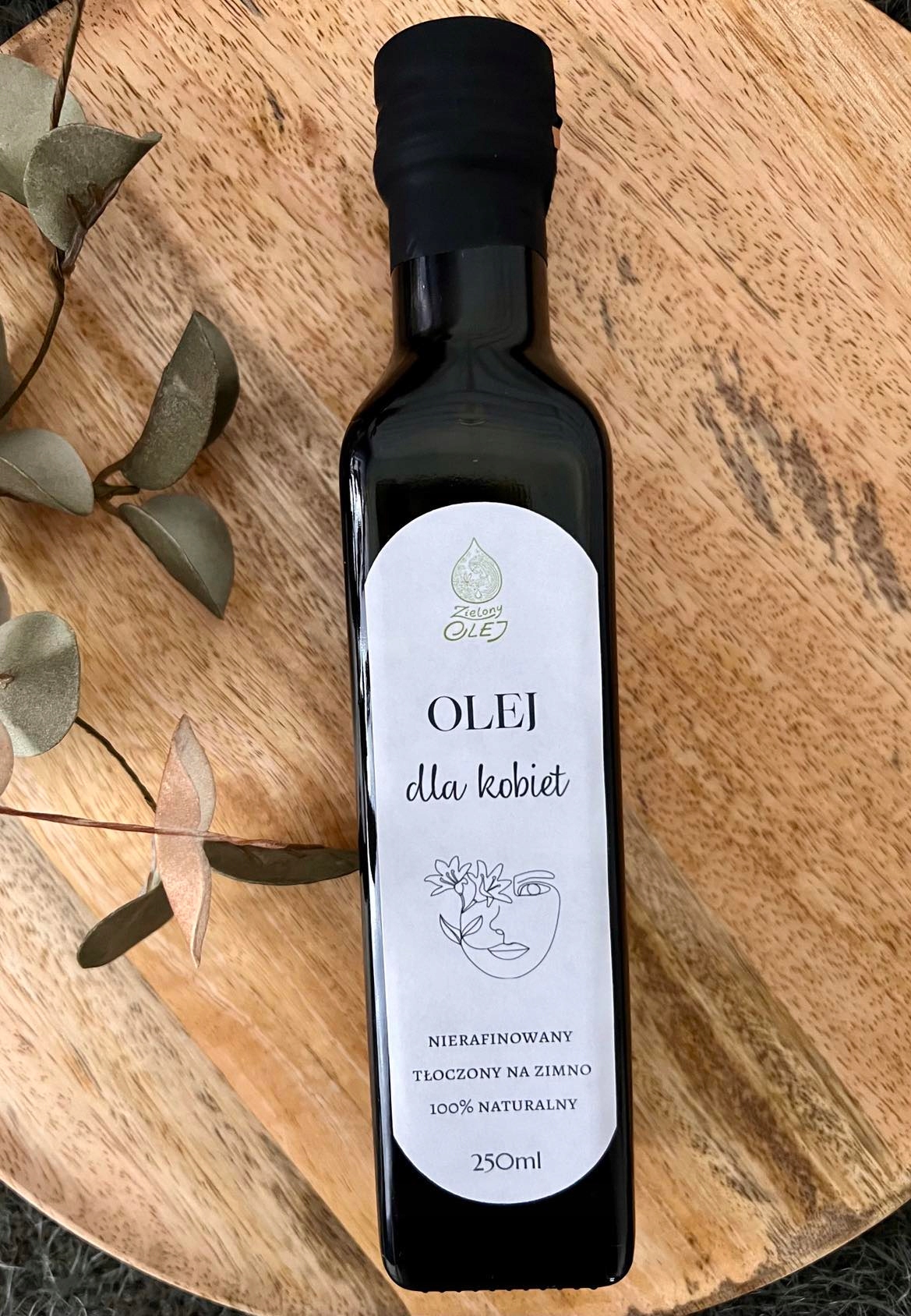 Nerafinovaný olej Zielony Olej 250 ml lisovaný za studena