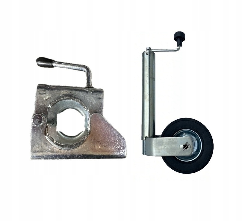 Široké a odolné opěrné kolo s Objímka fi60 250 kg pro přívěsné vozíky