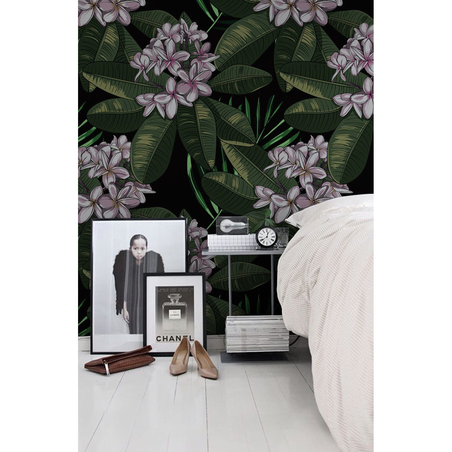 

Tapeta ścienna Egzotyczne ciemne kwiaty 360x250 cm