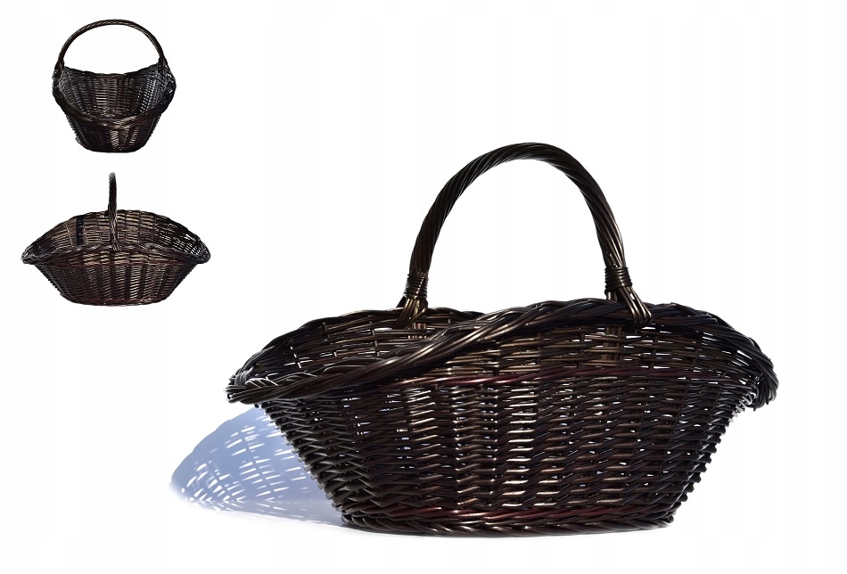 Proutěný koš na dřevo, palivové dřevo do krbu Velký 74