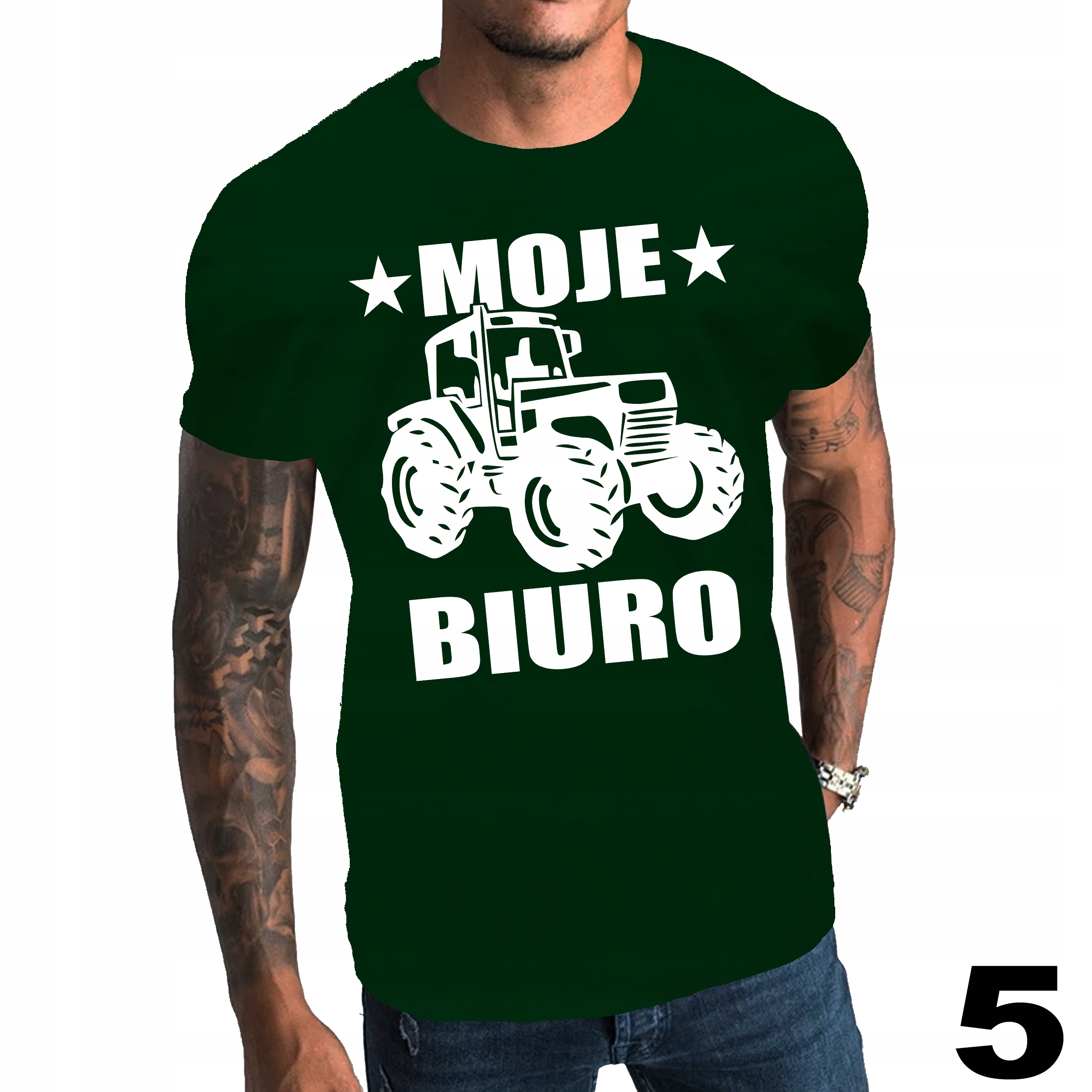 

T shirt Rolnik Biuro Traktor Kierownik kolory L
