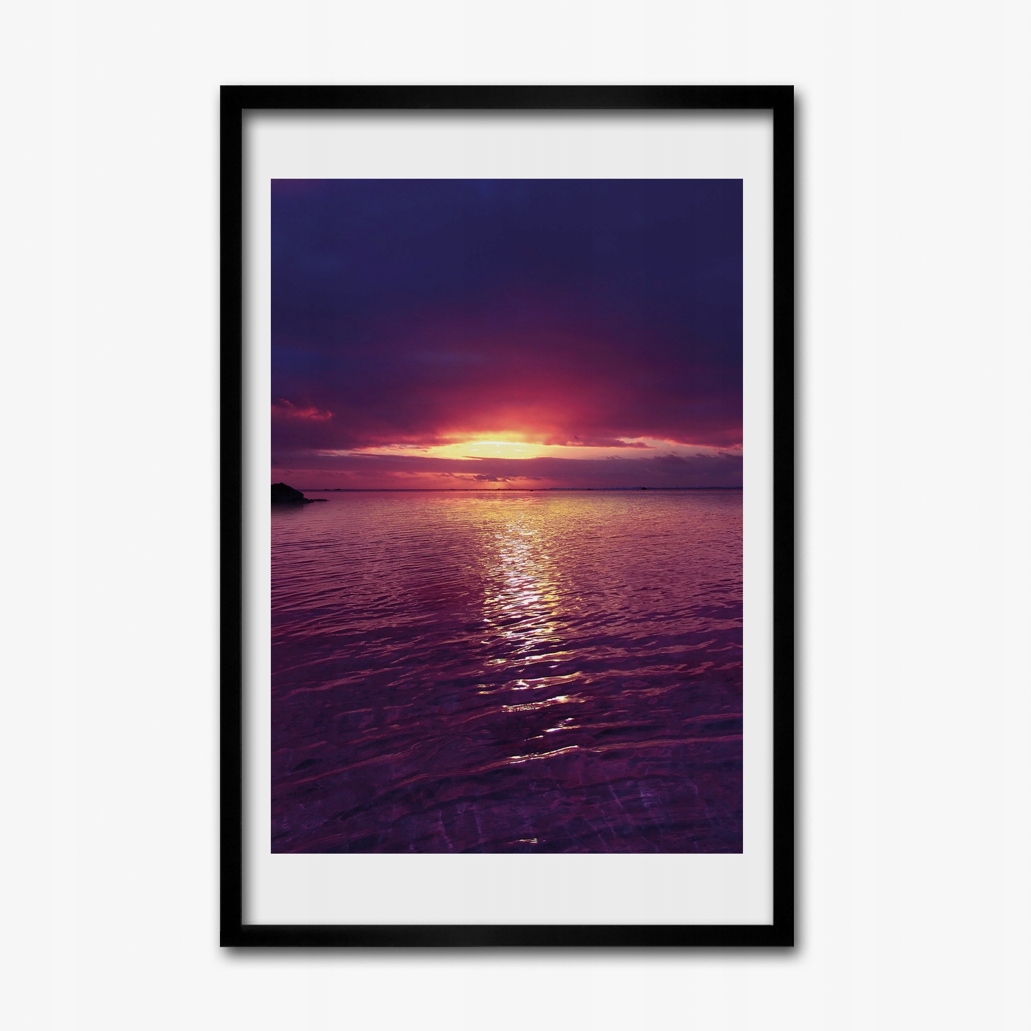 Nástěnný obraz v rámu Moře západ slunce 40x60