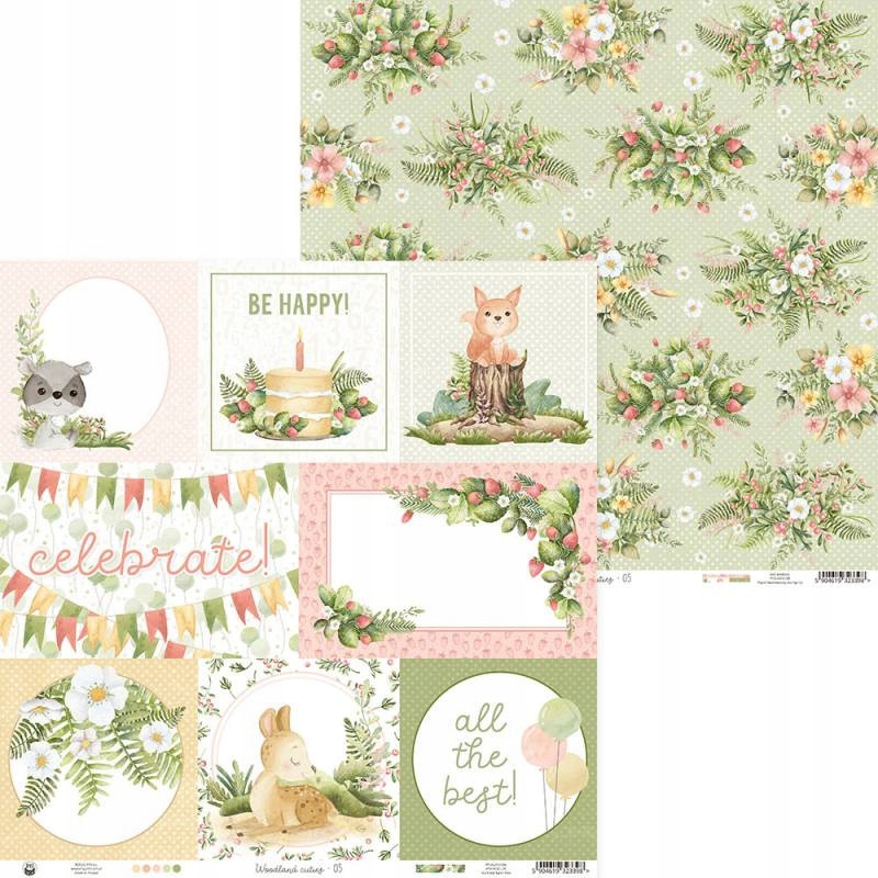 Papier 30,5 x 30,5 cm P13 Woodland cuties 05