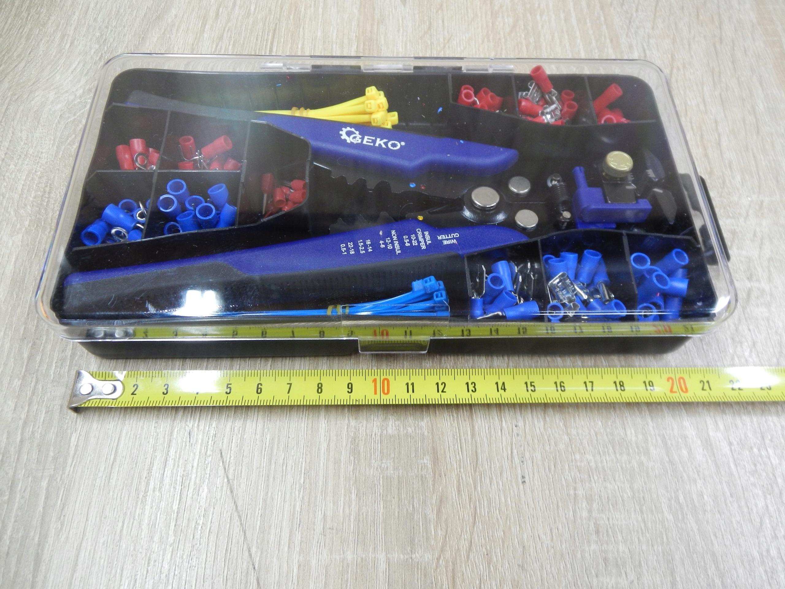 Ściągacz izolacji wielofunkcyjny +Konektory Opaski Marka Geko