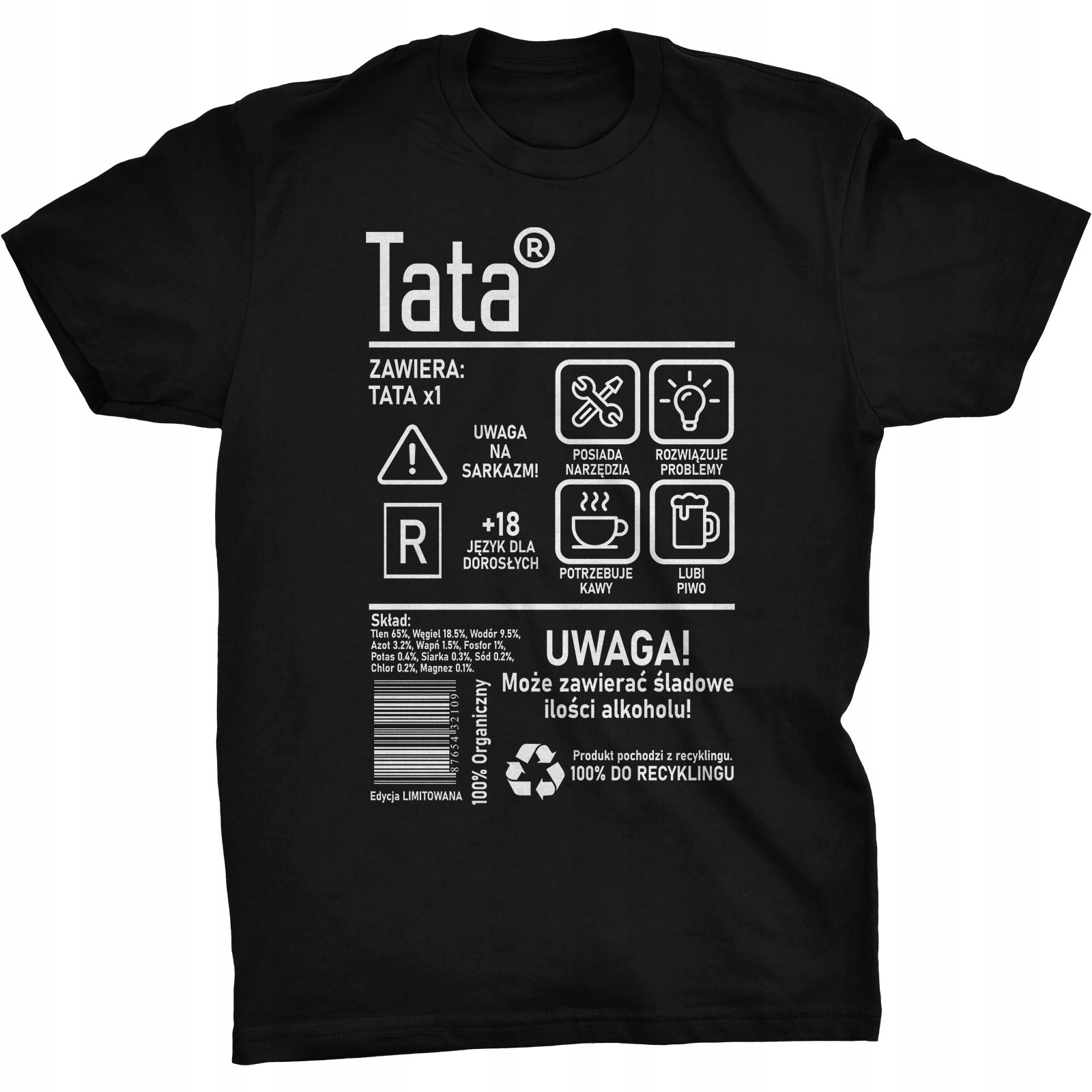 

Tata Etykieta Koszulka Prezent Dla Taty Ojca