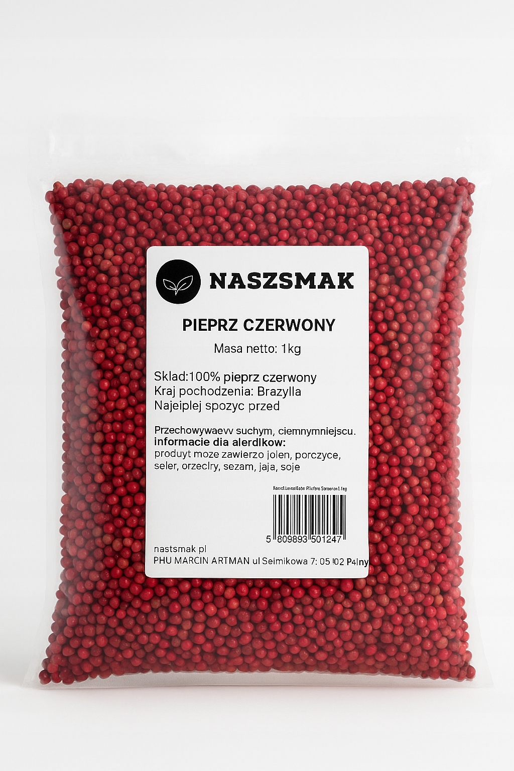 Levně Pepř červené zrno 1 kg