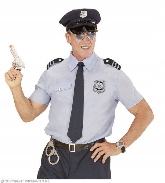 ZESTAW POLICJANT POLICJANTKA OKULARY PAGONY OZNAKA Marka Widmann