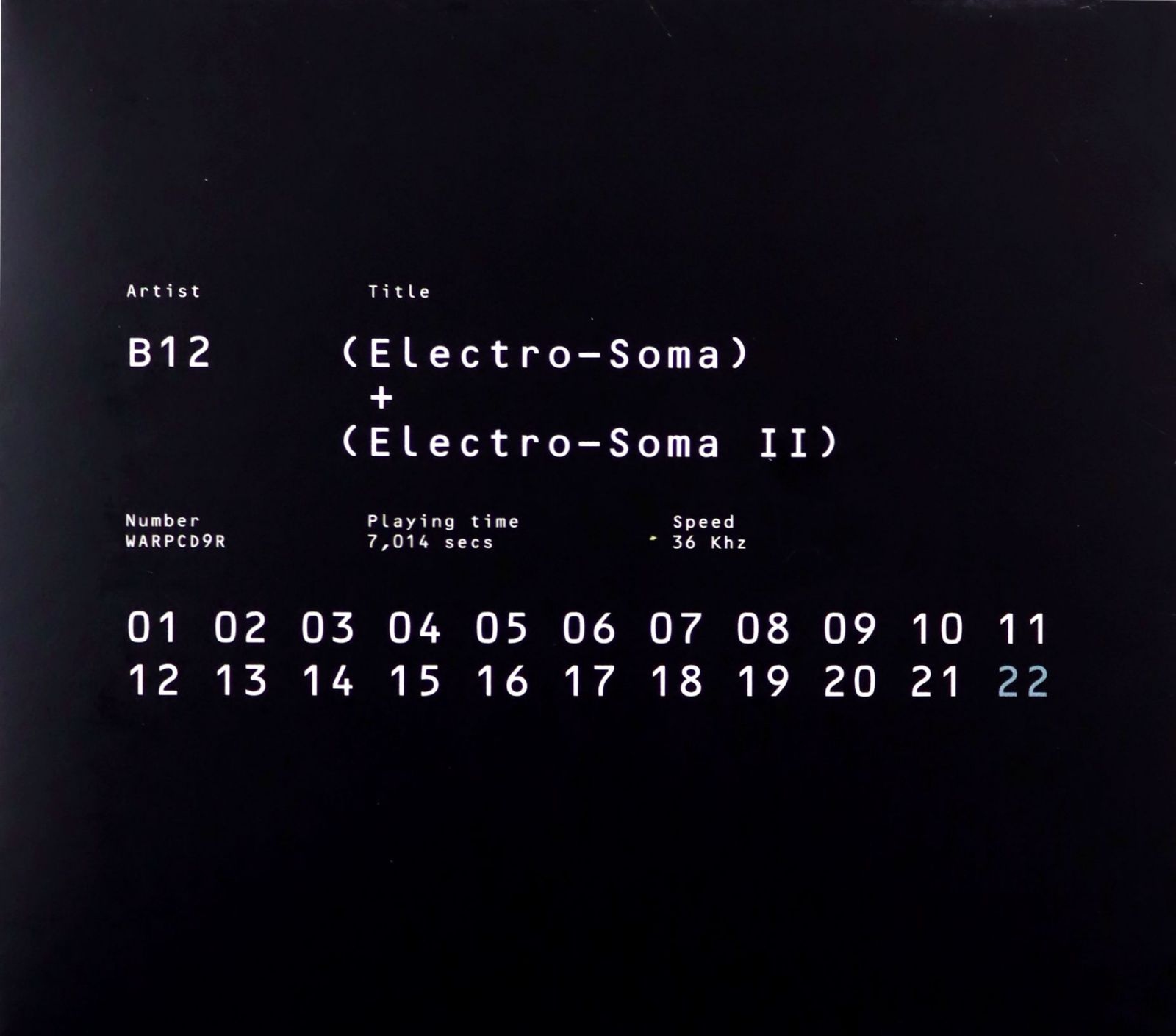 B12: Electro-soma I+II Anthology (2CD)