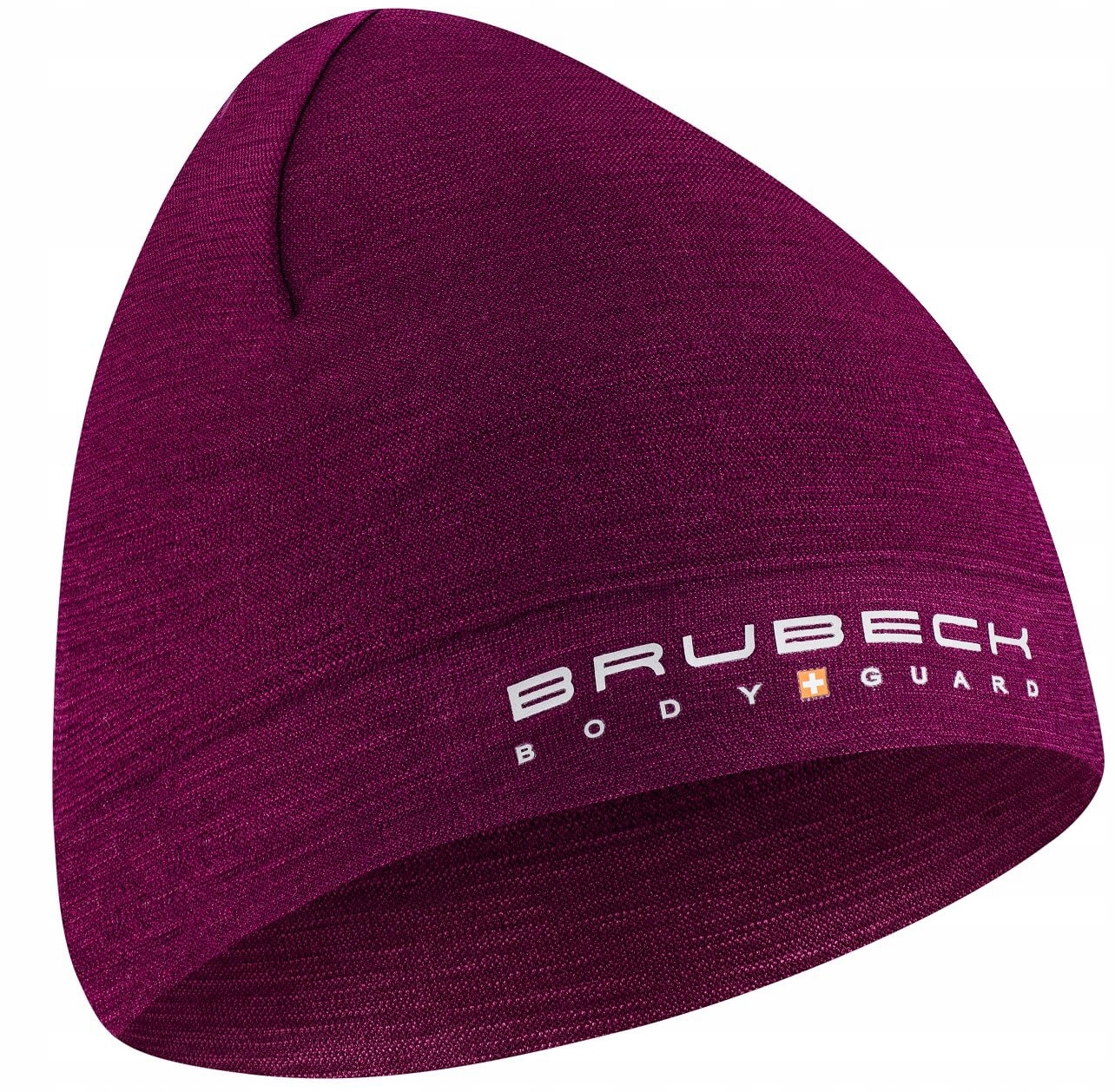 BRUBECK Czapka Termo HM10180 Merino ŚLIWKOWY L/XL