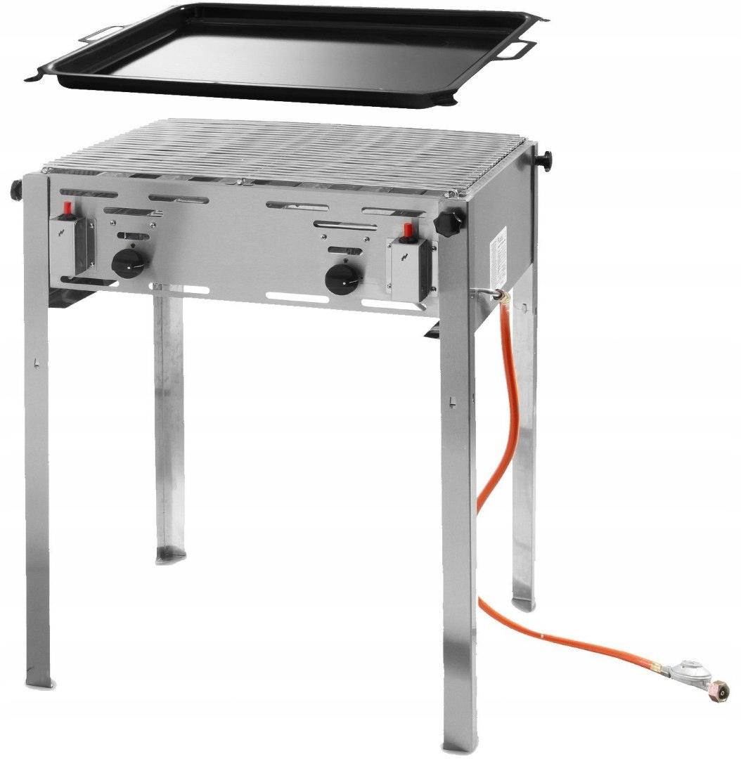 Plynový gril s pánví Grill Master Maxi 590x480mm 11.6kW Hendi 154717