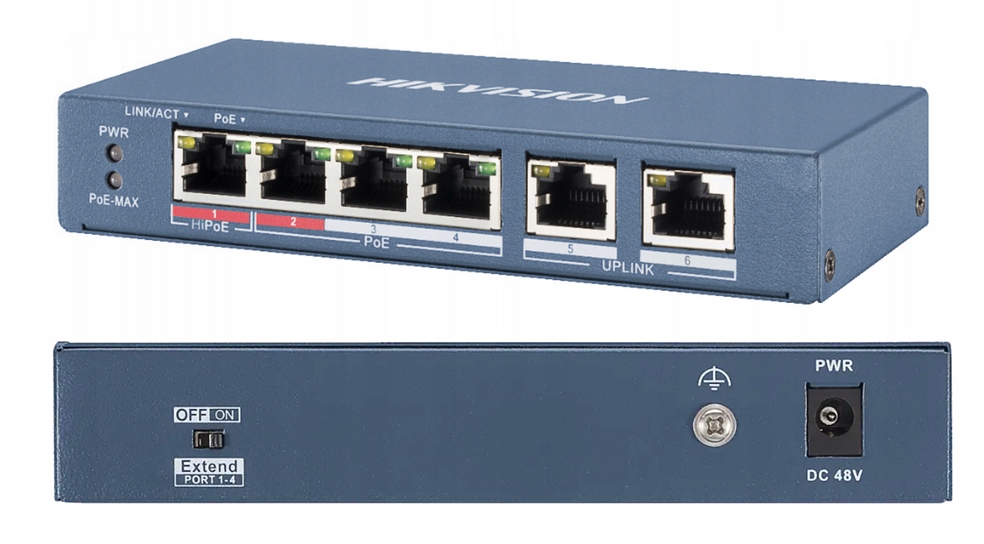 Switch Hikvision Hi Poe DS-3E0106HP-E 60W Poe