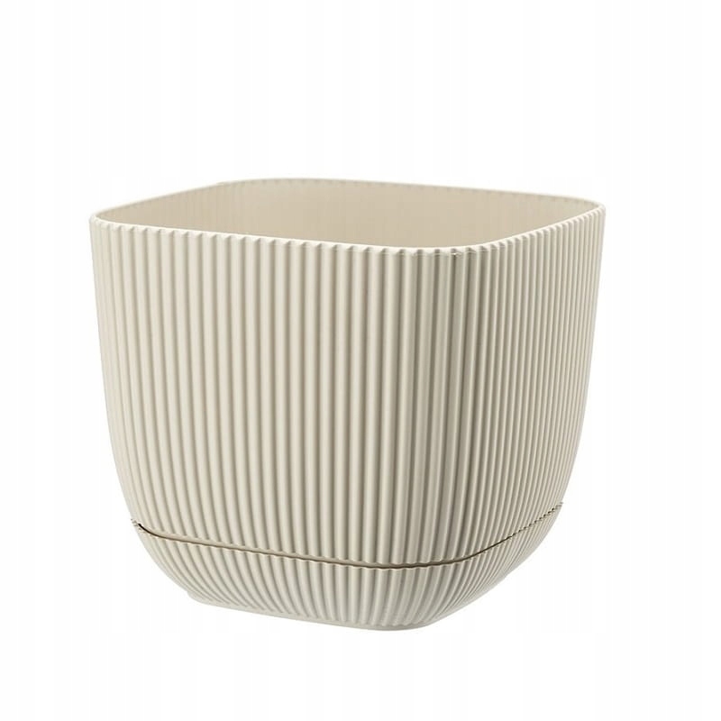 

Doniczka plastikowa z podstawką kwadrat Coral 15cm