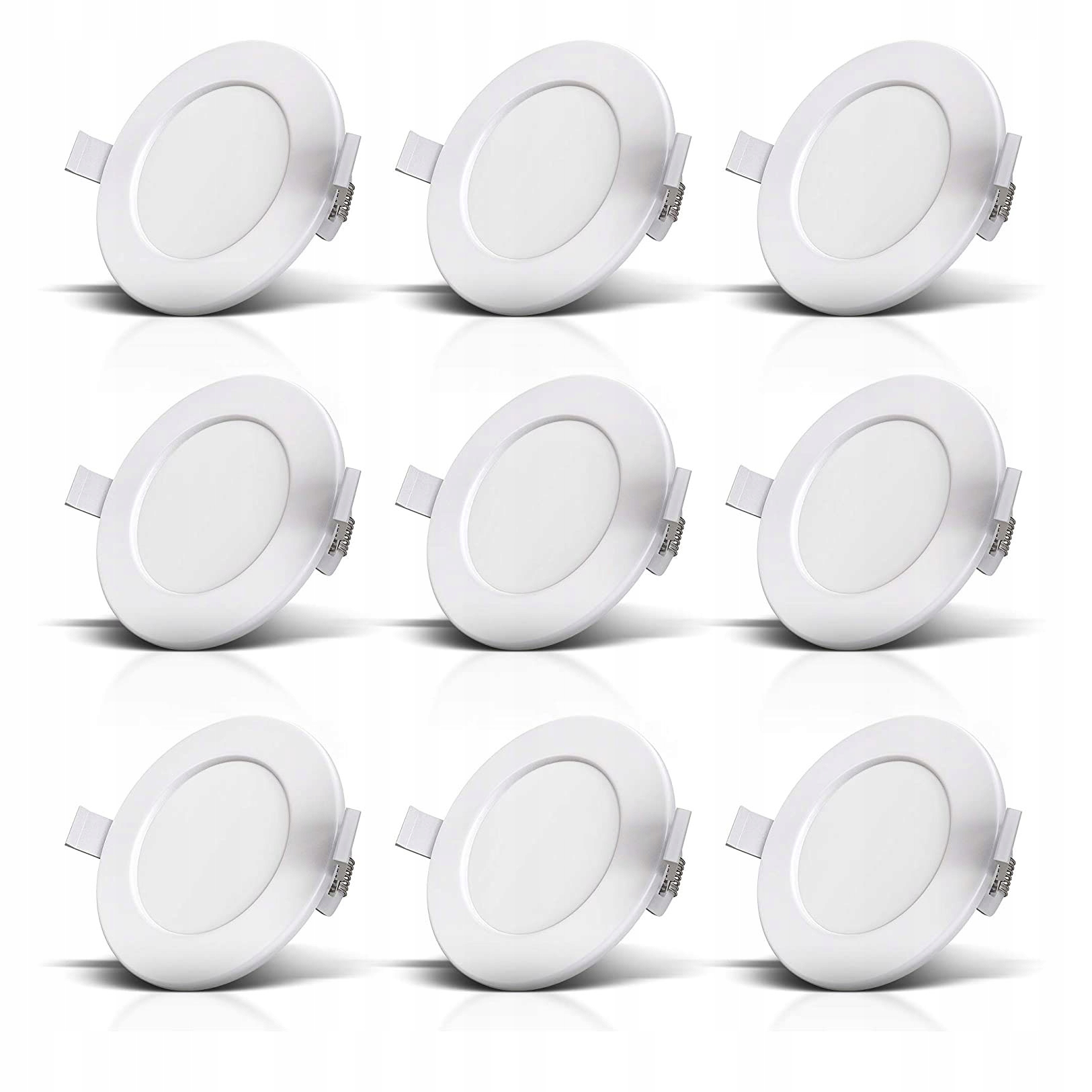 9x Oczko Sufitowe Łazienkowe Wpustowe 6W Led barwa Ciepła 3000k IP44 Białe
