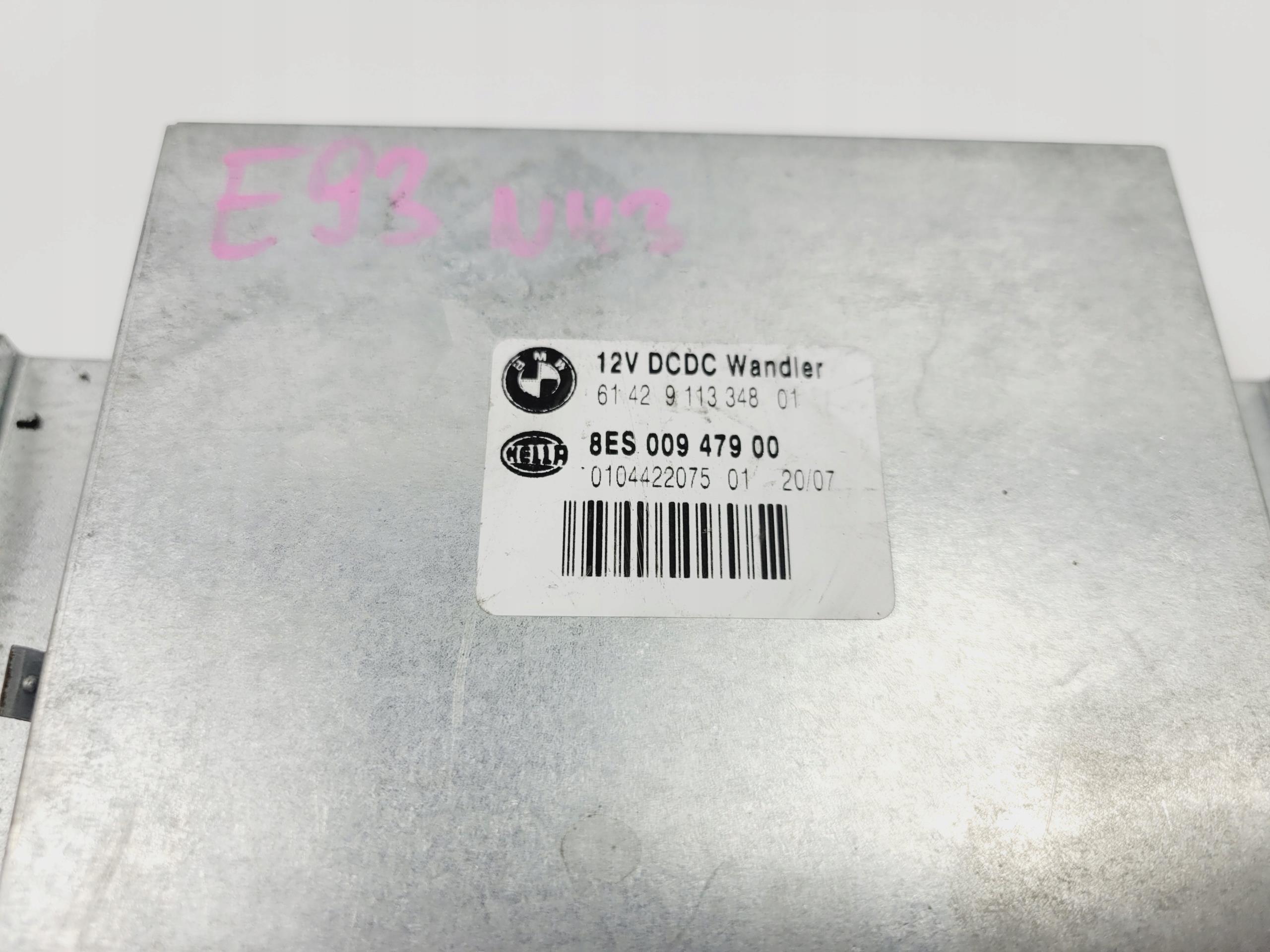 Module Unité de contrôle DCDC BMW E93 9113348