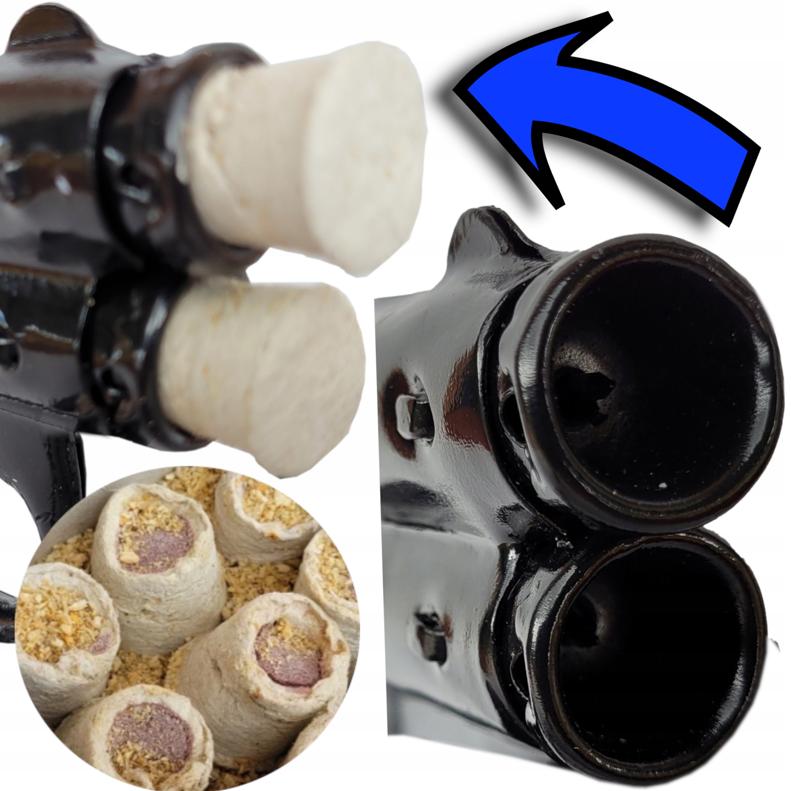 KORKOWIEC PRL ODSTRASZASZ ZWIERZYNY REWOLWER METALOWY PISTOLET HUKOWY KORKI Kod producenta ODSTRASZASZ ZWIERZYNY, ZABAWKA PRL'u