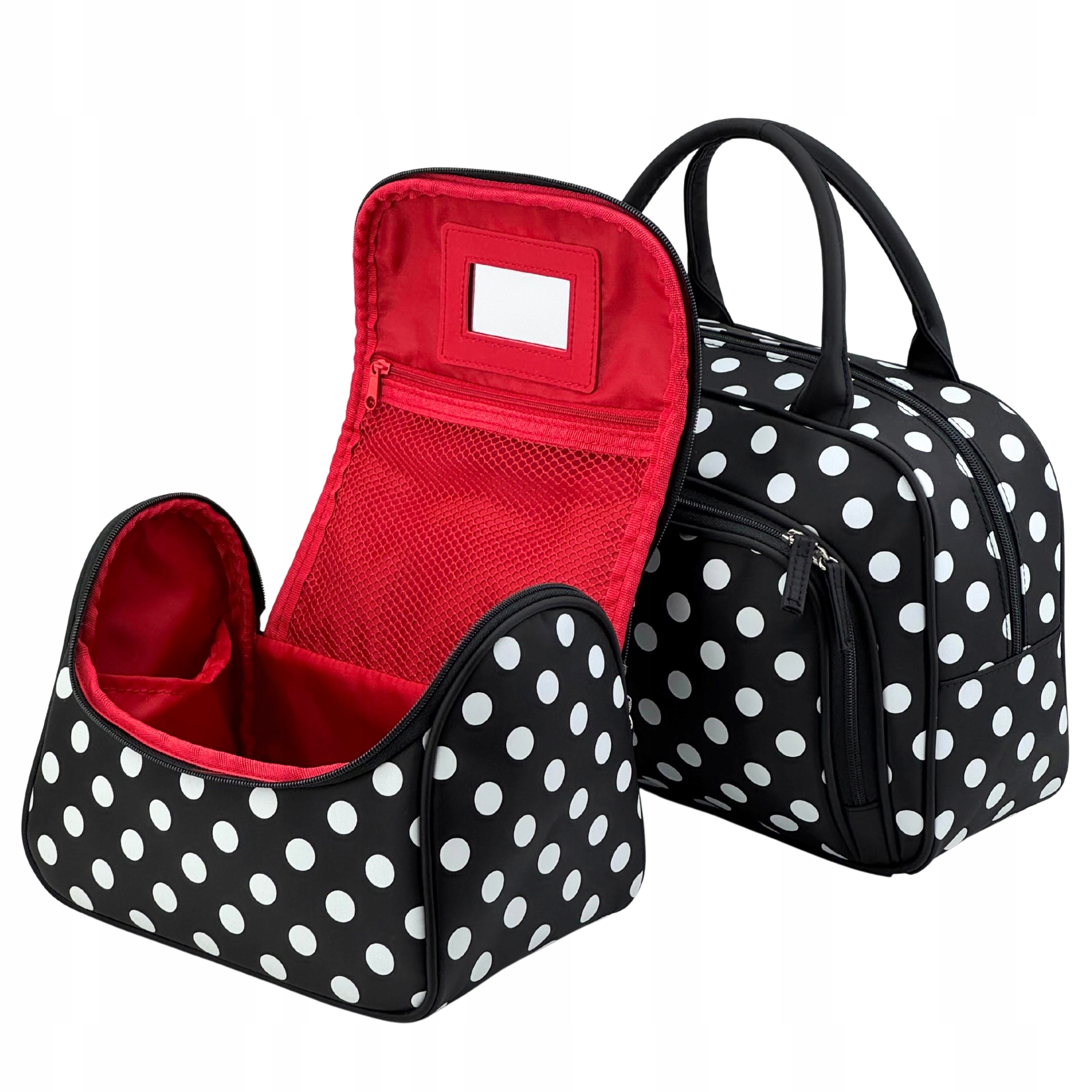 Kosmetyczka damska kuferek organizer na kosmetyki zestaw 2 sztuki Noble