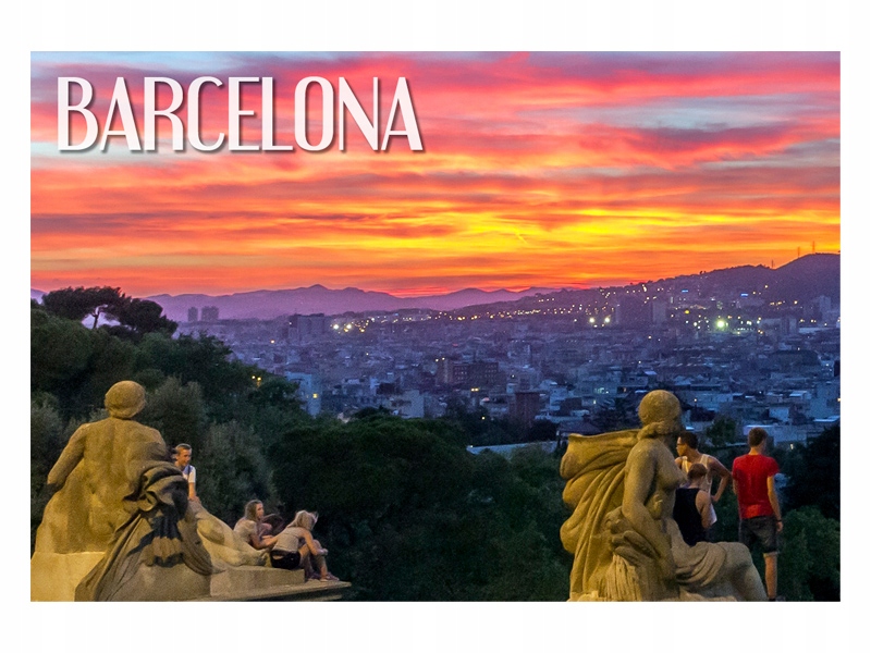 

Barcelona Panorama Widok Magnes na lodówkę