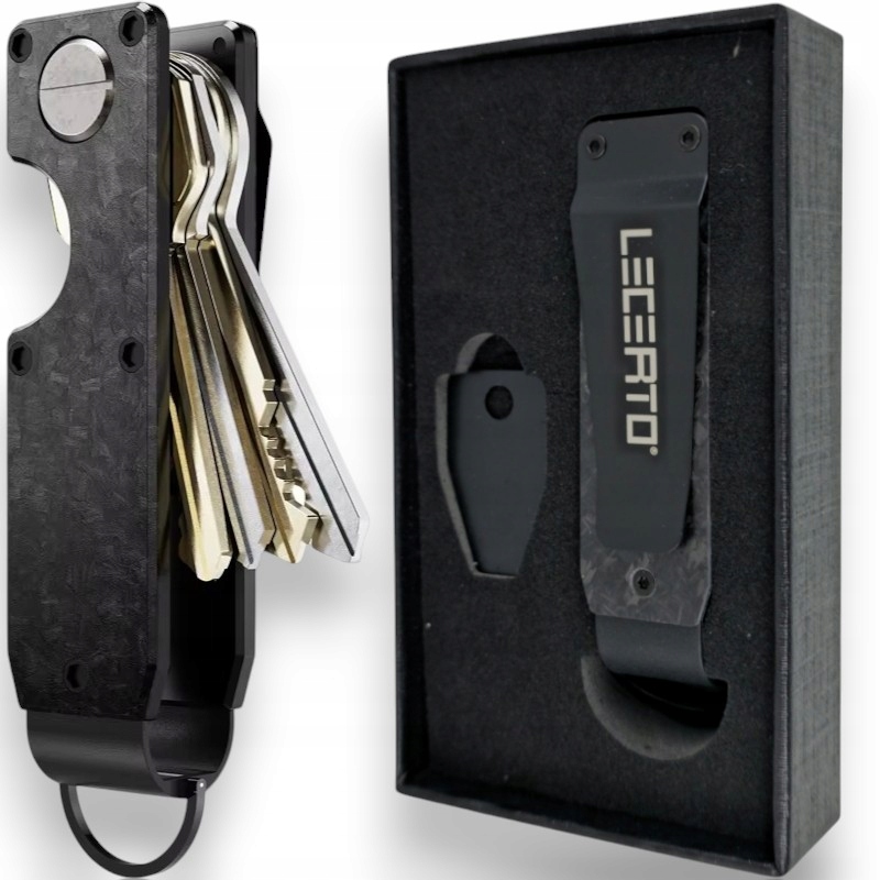 Lecerto Aluminiowy Organizer Do Kluczy Brelok Etui Na Klucze Carbon Premium