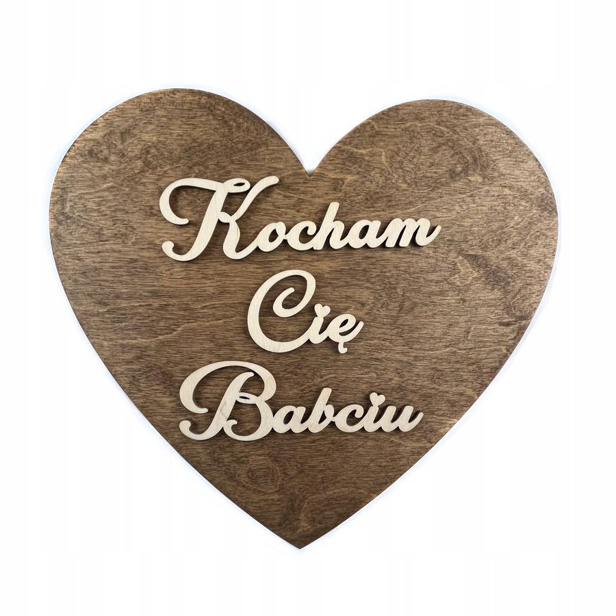 

Tabliczka serce Kocham Cię Babciu do zdjęć