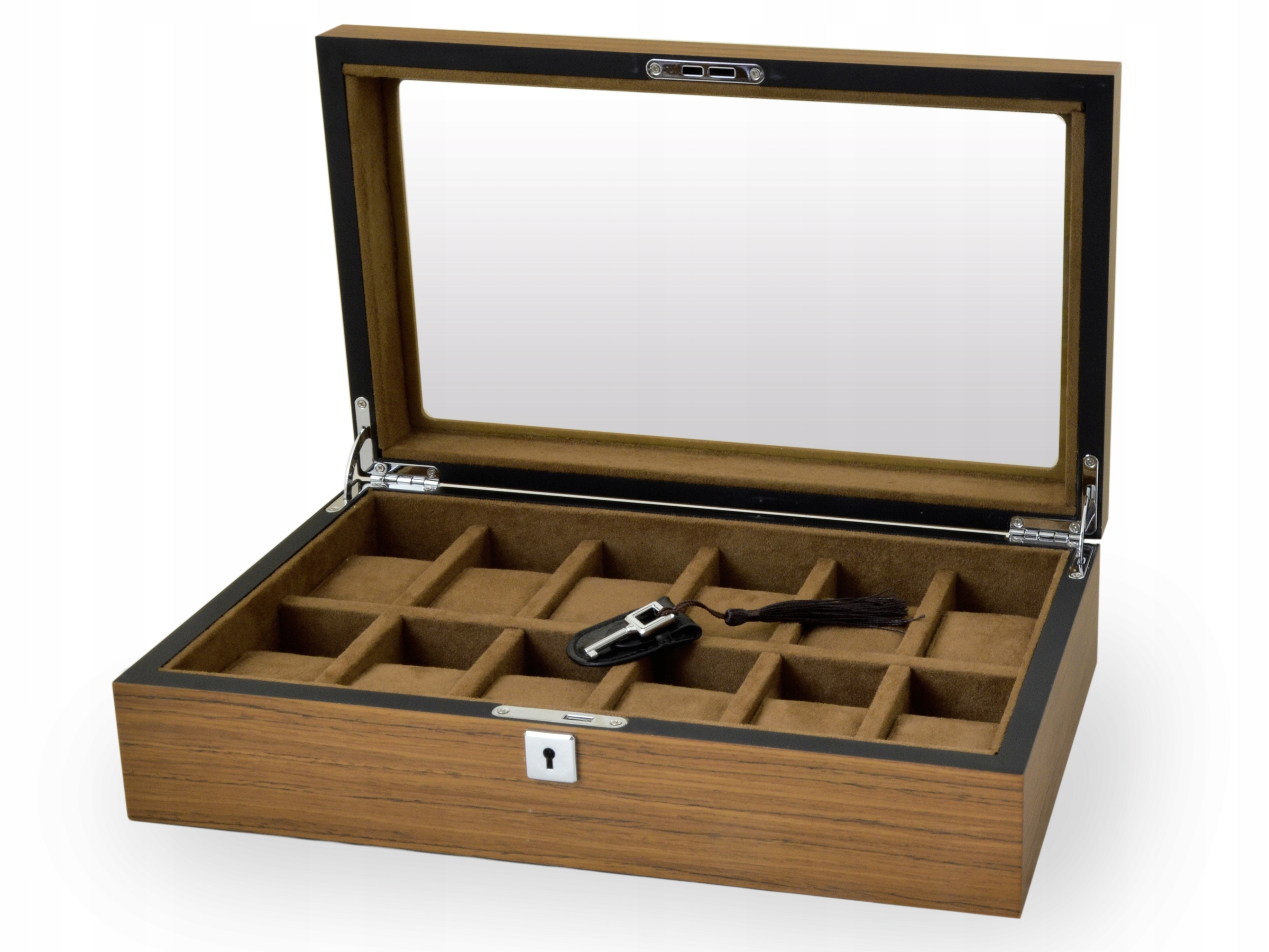 Vitrína Na Hodinky Krabička Škatule Display Pro 12 Prémiových Hodinek Se Sklem