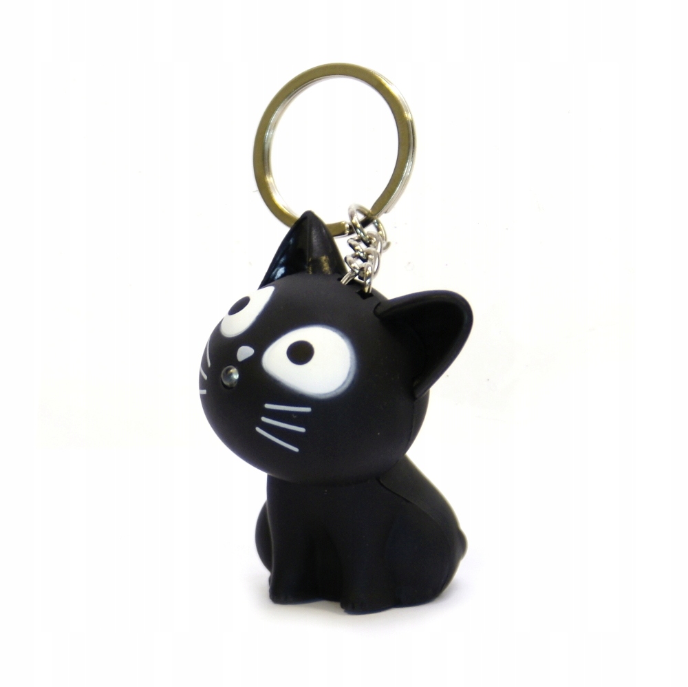 BRELOK ŚWIECĄCY + dźwięk KOT KOTEK Różne Kolory