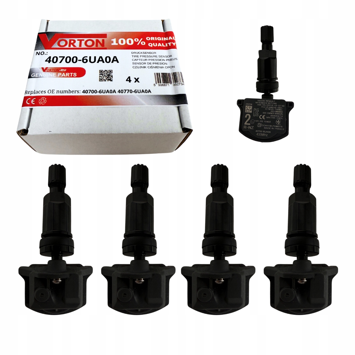 Snímače Tlaku Vzduchu Pneumatika Koles Tpms Nissan Qashqai Juke X-Trail Leaf