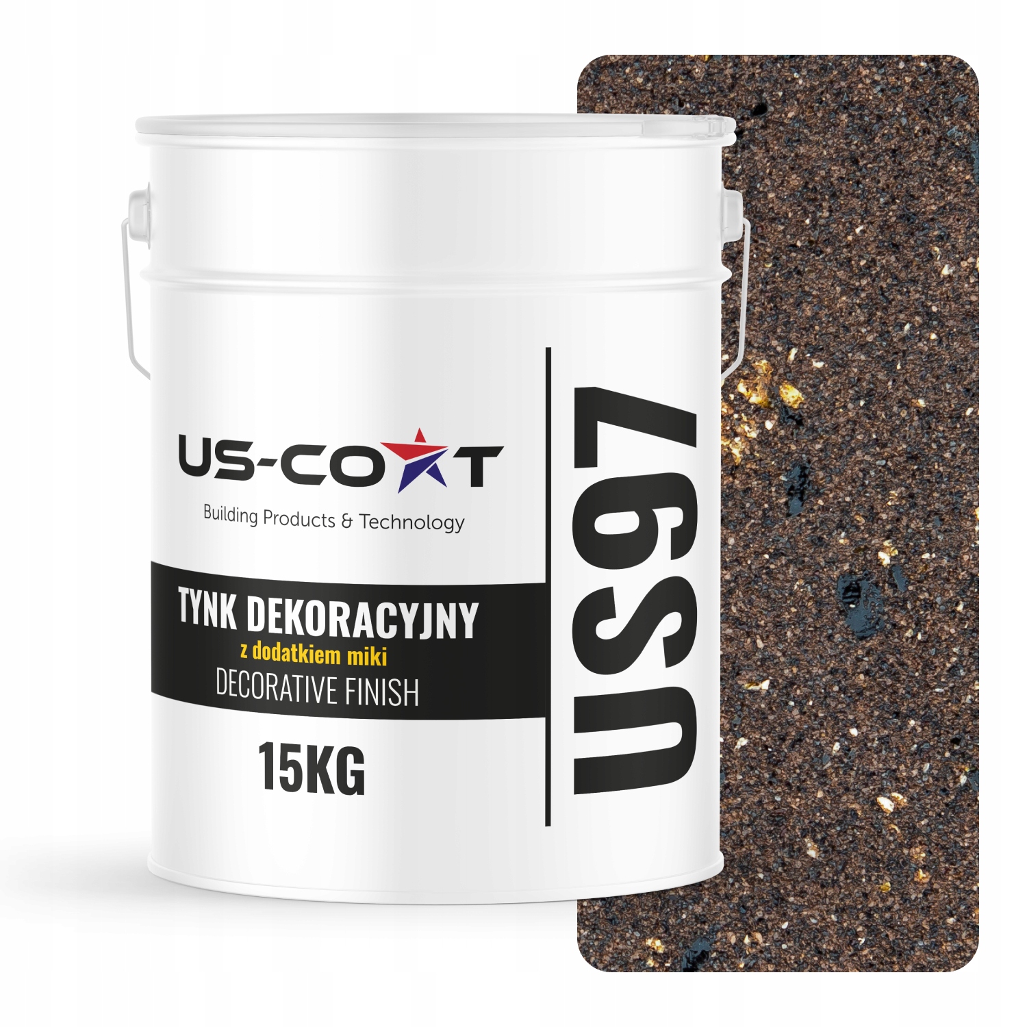 Dekorační Omítka Tmavě Hnědá Černá Zlatá Mika Miková D822 15kg Premium