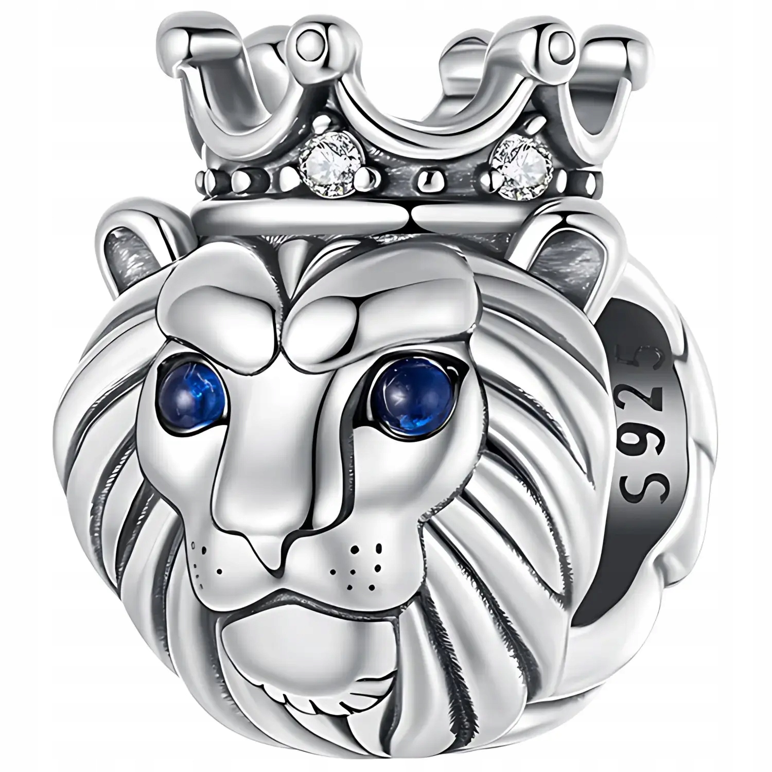 Charms Přívěsek Stříbro 925 Lví král S korunou Znamení zvěrokruhu Zvířecí král