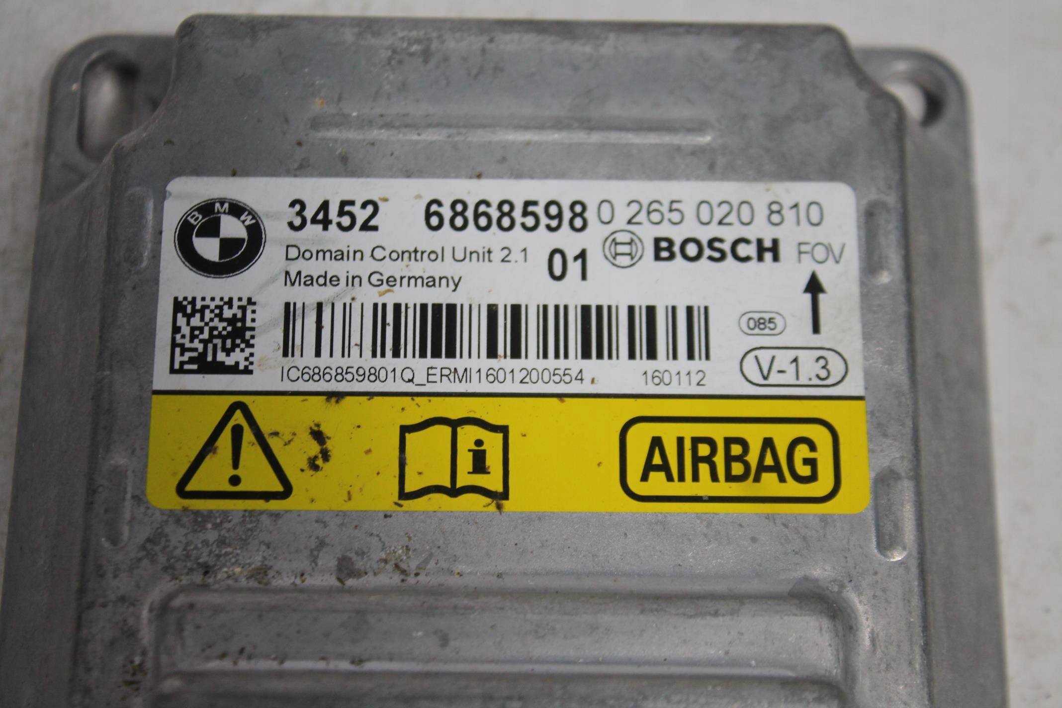 MODULO SENSOR AIRBAG 6868598 BMW F20 F21 15