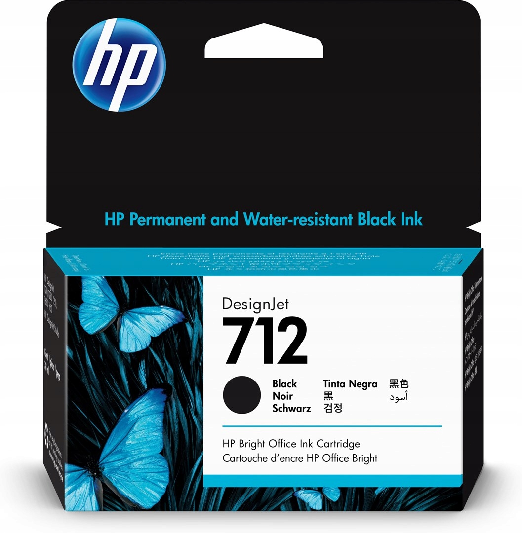 Hp Tinte 712 Czarny Tusz na Bazi Pigmentu 38ml