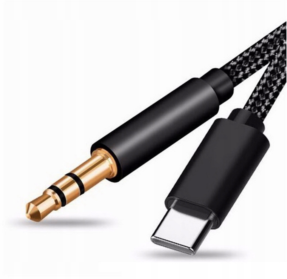 

Nylonowy Kabel Usb-c Do Jack 3.5MM Aux 100CM