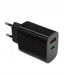 Tb Ładowarka sieciowa 2x3A Usb C Usb A Power Delivery czarna