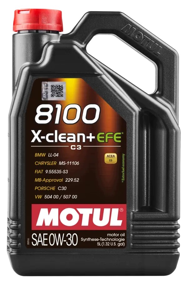 Olej Motul 8100 X-clean Efe 0W30 5L C3 Bmw LL-04 504 00 507 00