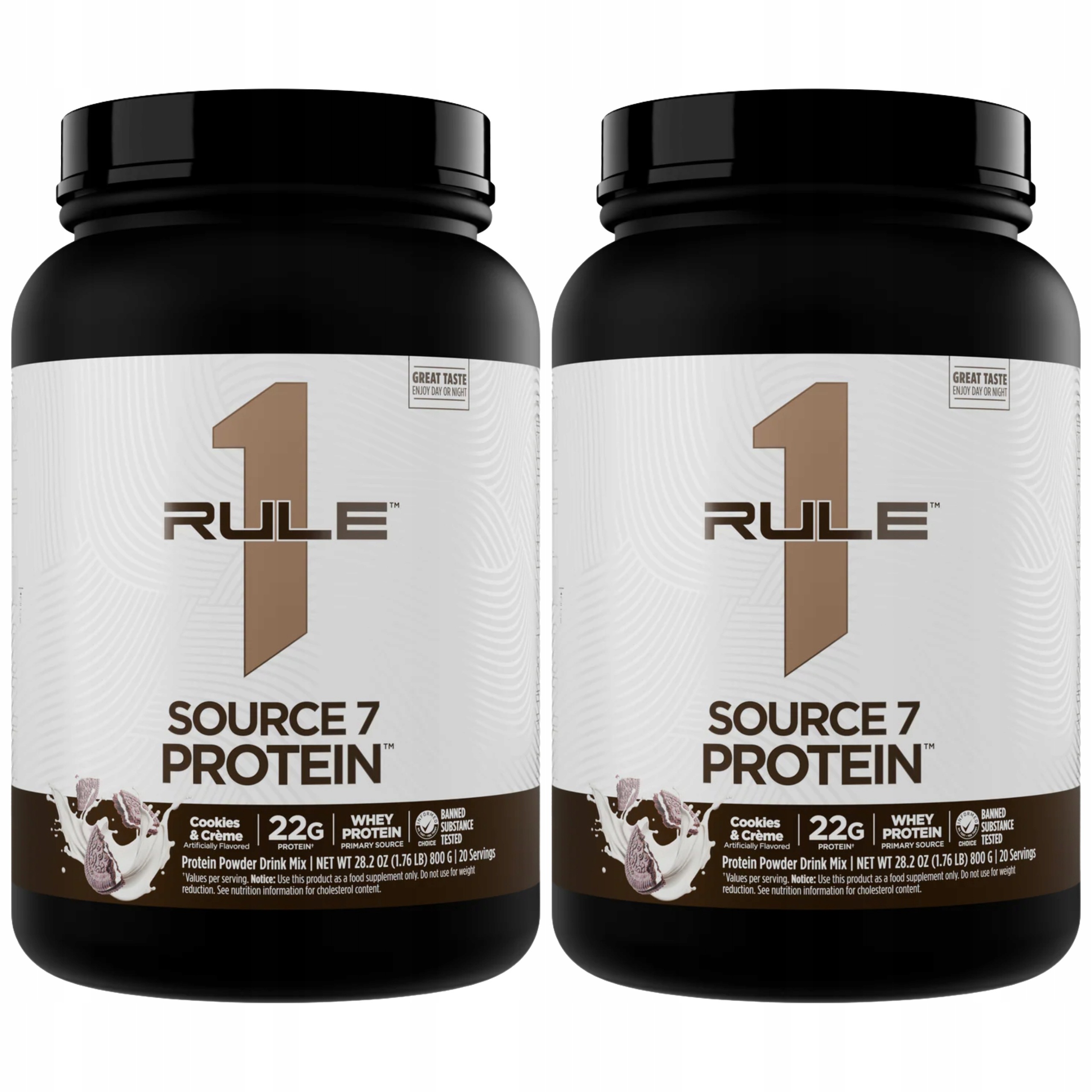 2x Protein Rule1 R1 Source 7 Protein 800 g Doplněk Stravy Izolát Wpc Wpi Sušenka