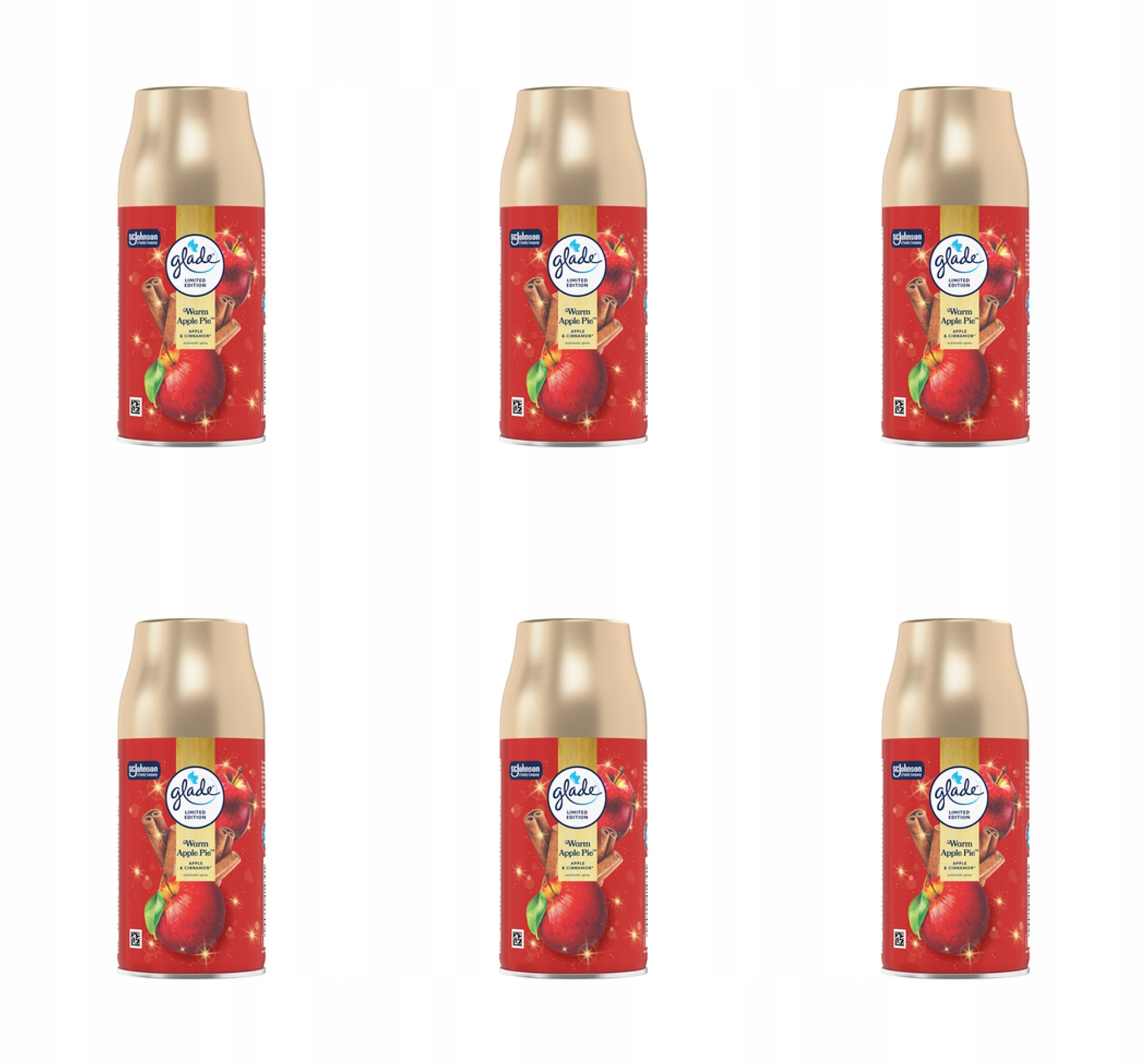 Glade Automatický sprej Warm Apple Pie náplň 269 ml X6