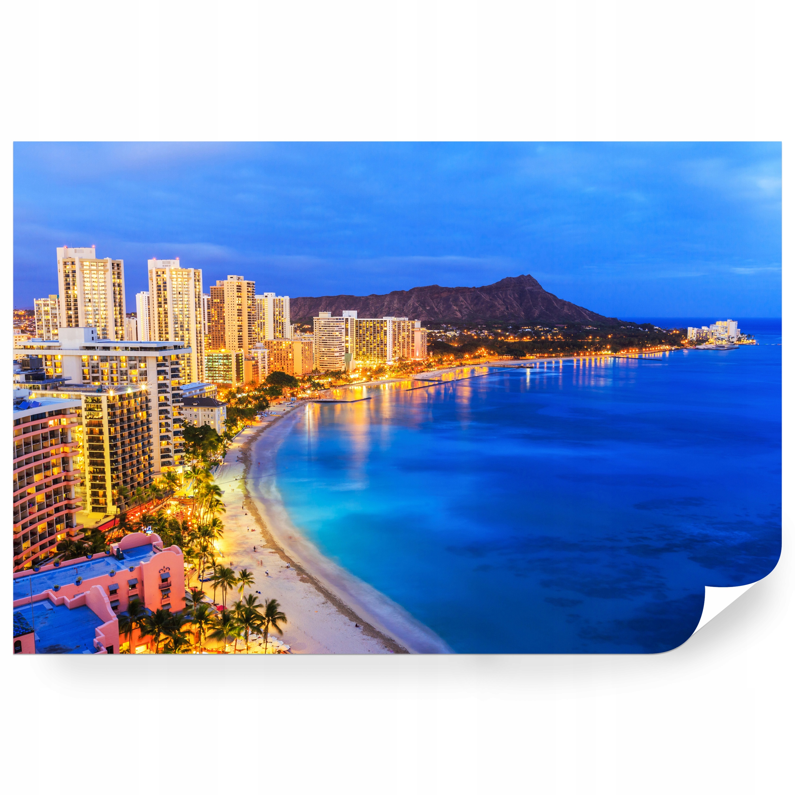 Fototapeta samolepicí Panorama Pláže Honolulu Havaj 450 x 300 cm