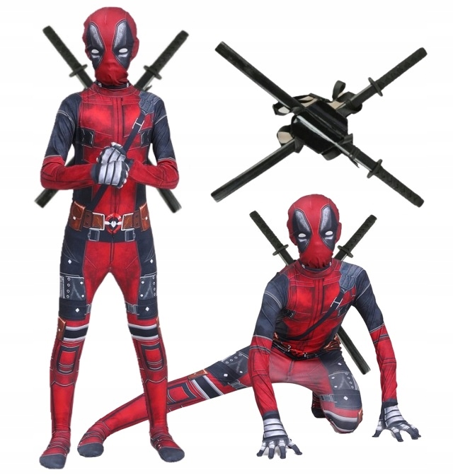 KOSTÝM DEADPOOL 2MEČE 110-150CM