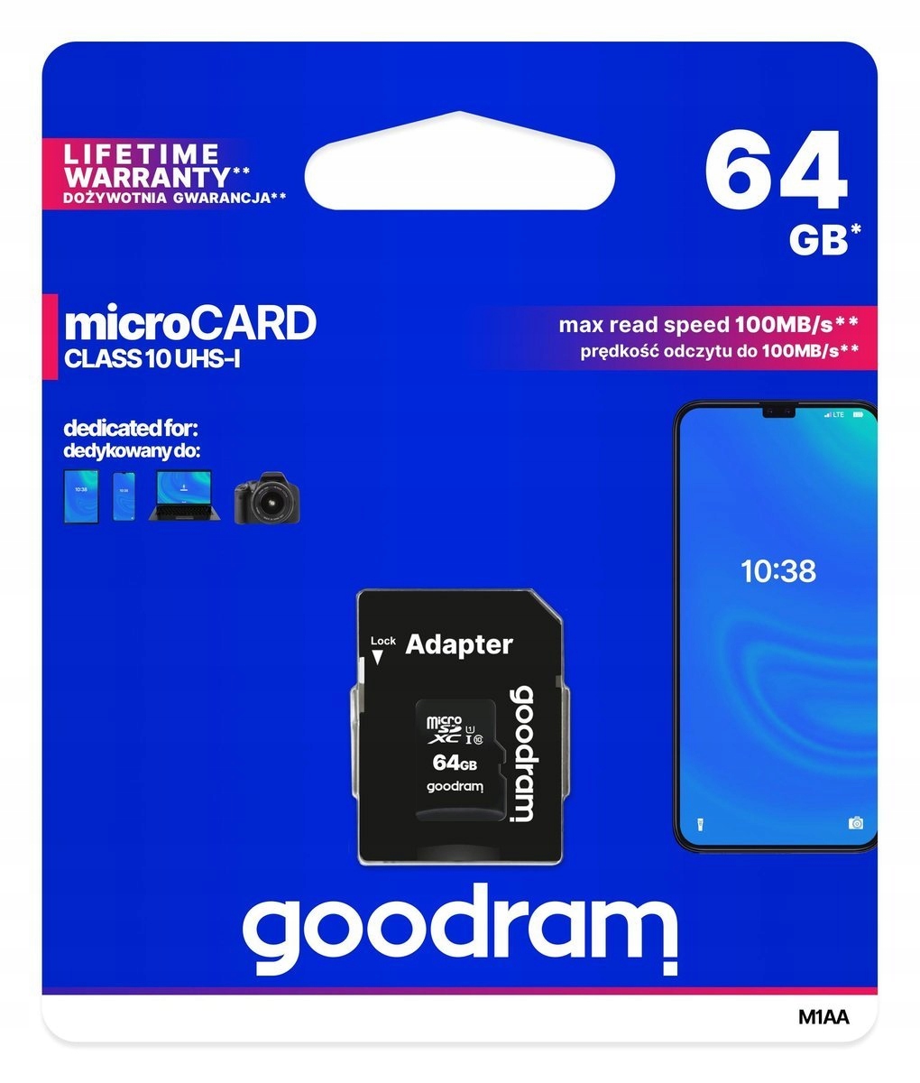 KARTA PAMIĘCI GOODRAM microSD 64GB UHS-I microSDHC Producent Goodram