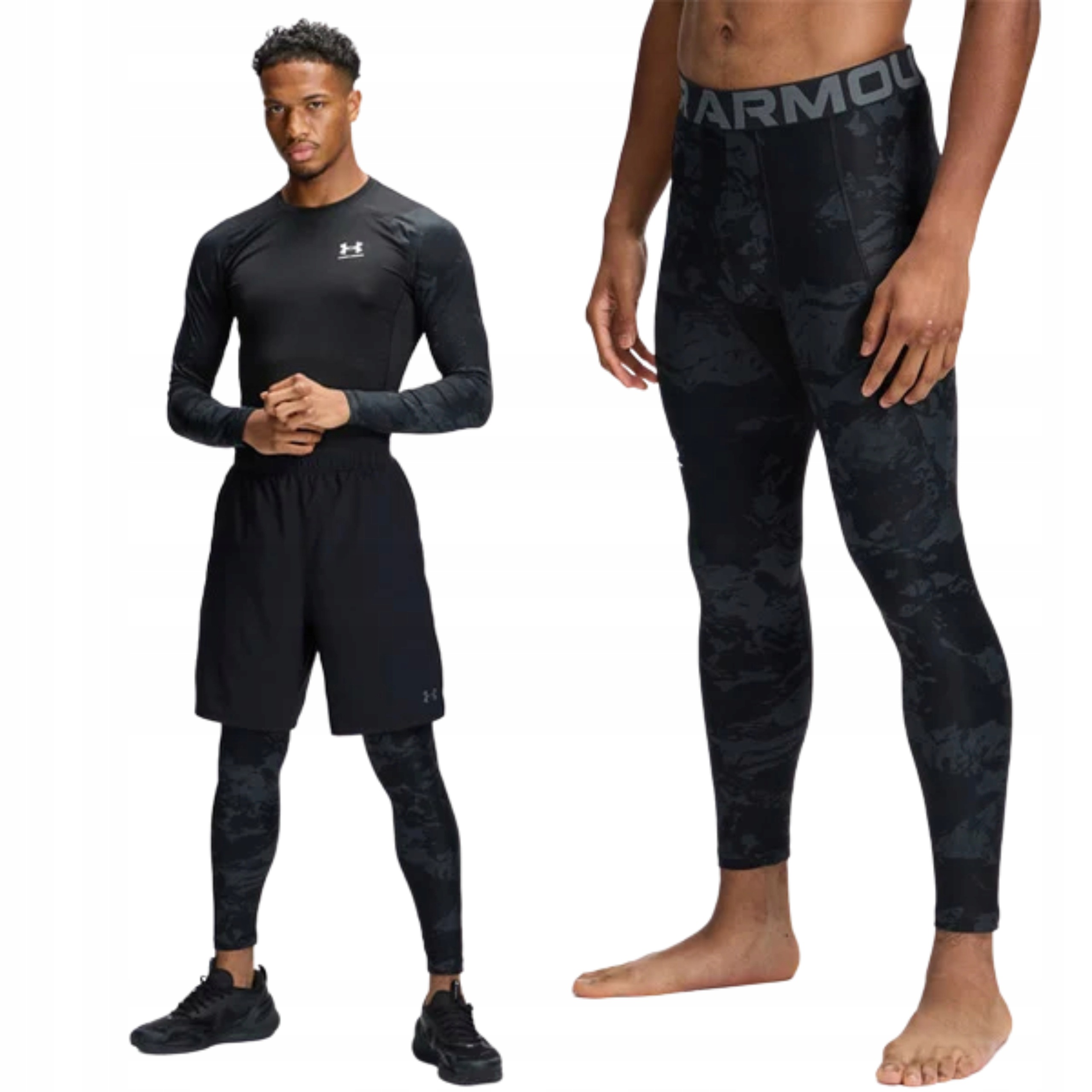 Under Armour Legginsy Spodnie Treningowe Długie Męskie Termoaktywne M