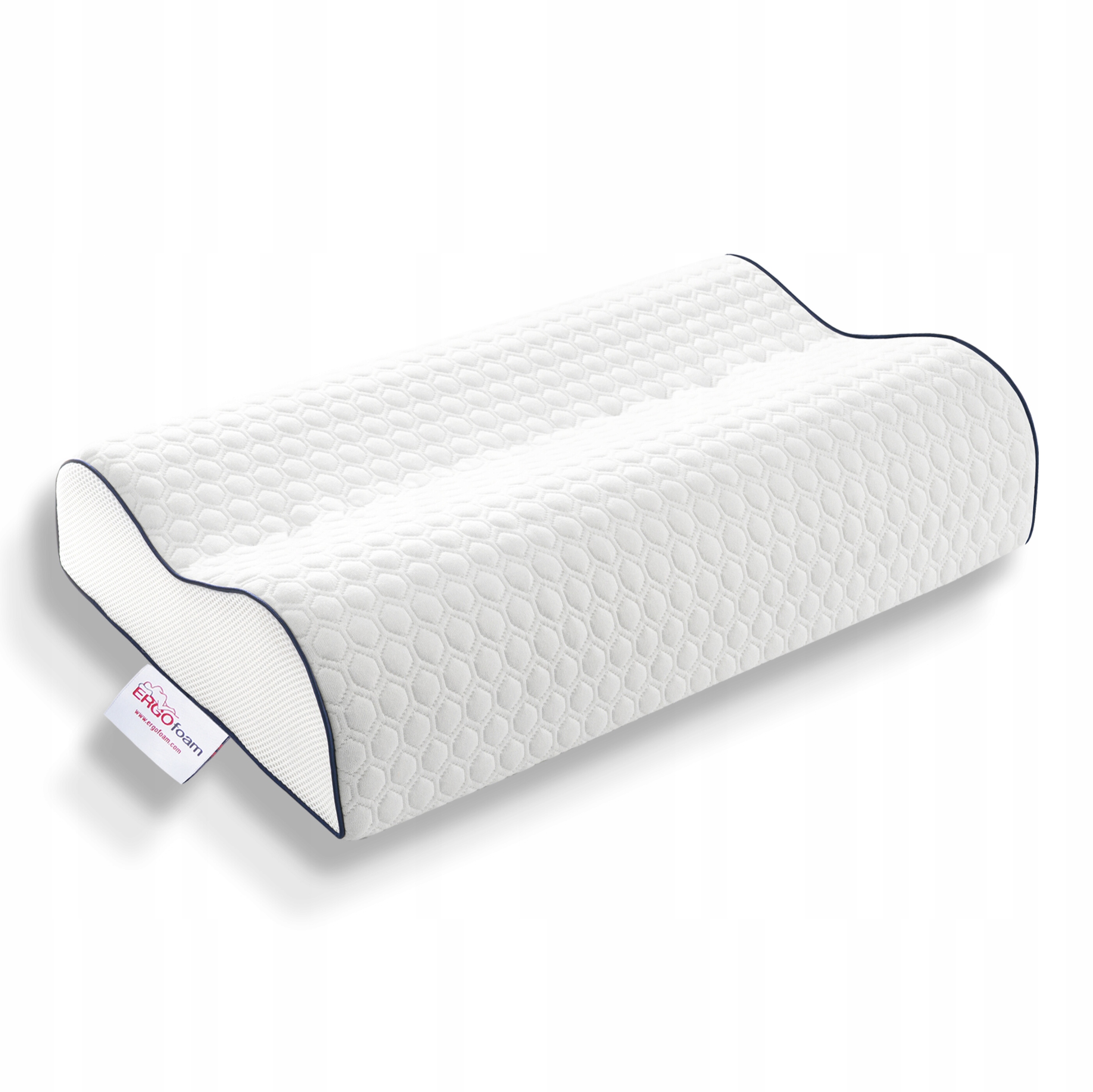Tvarovaný Polštář pro spaní na zádech a boku Visco 55 × 35 × 12/11 cm