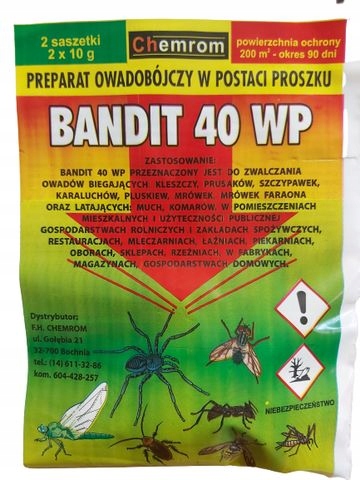 

Bandit 40 Wp 2x10g Owadobójczy Komary Kleszcze